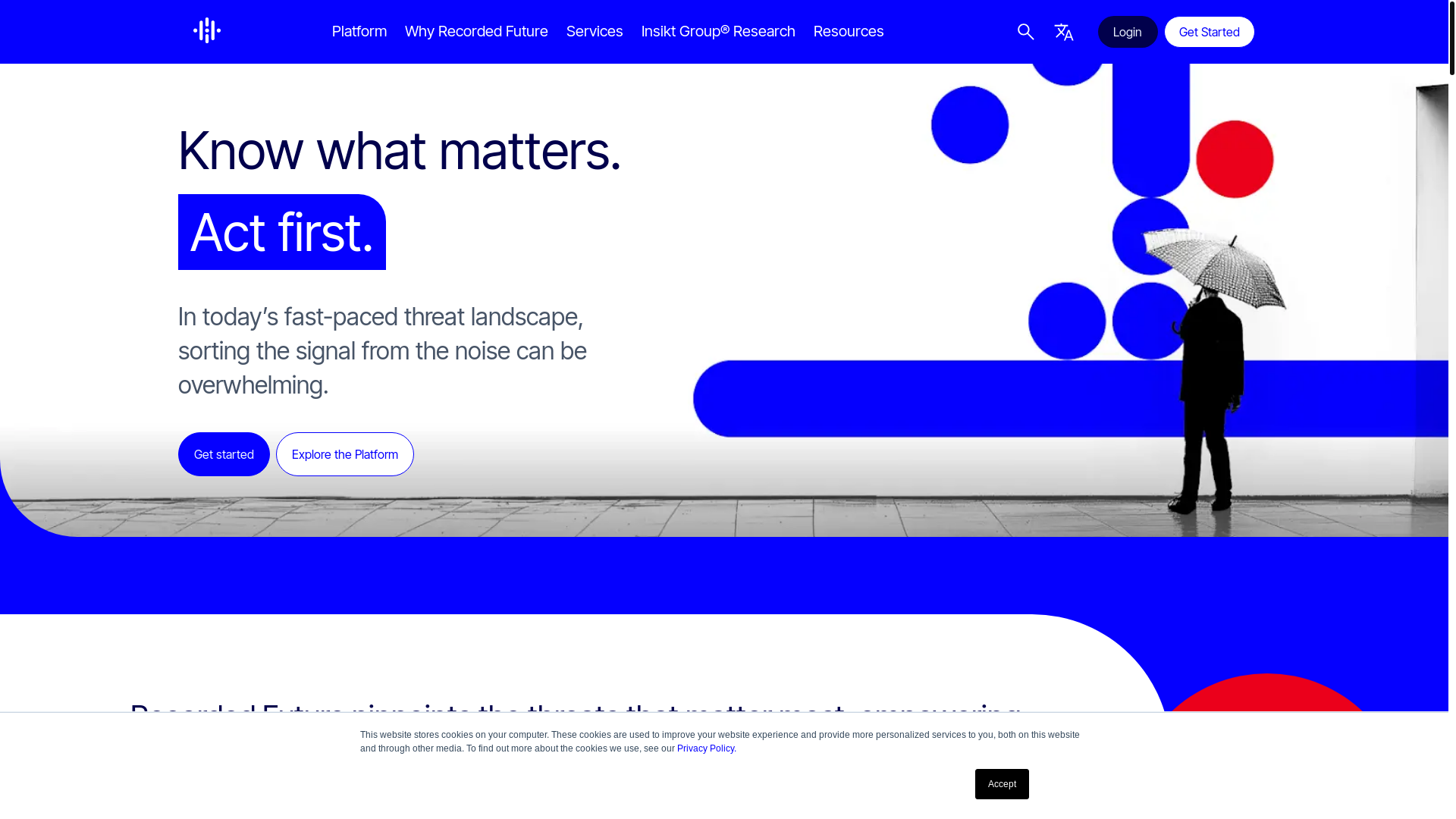 website screenshot of https://go.recordedfuture.com/