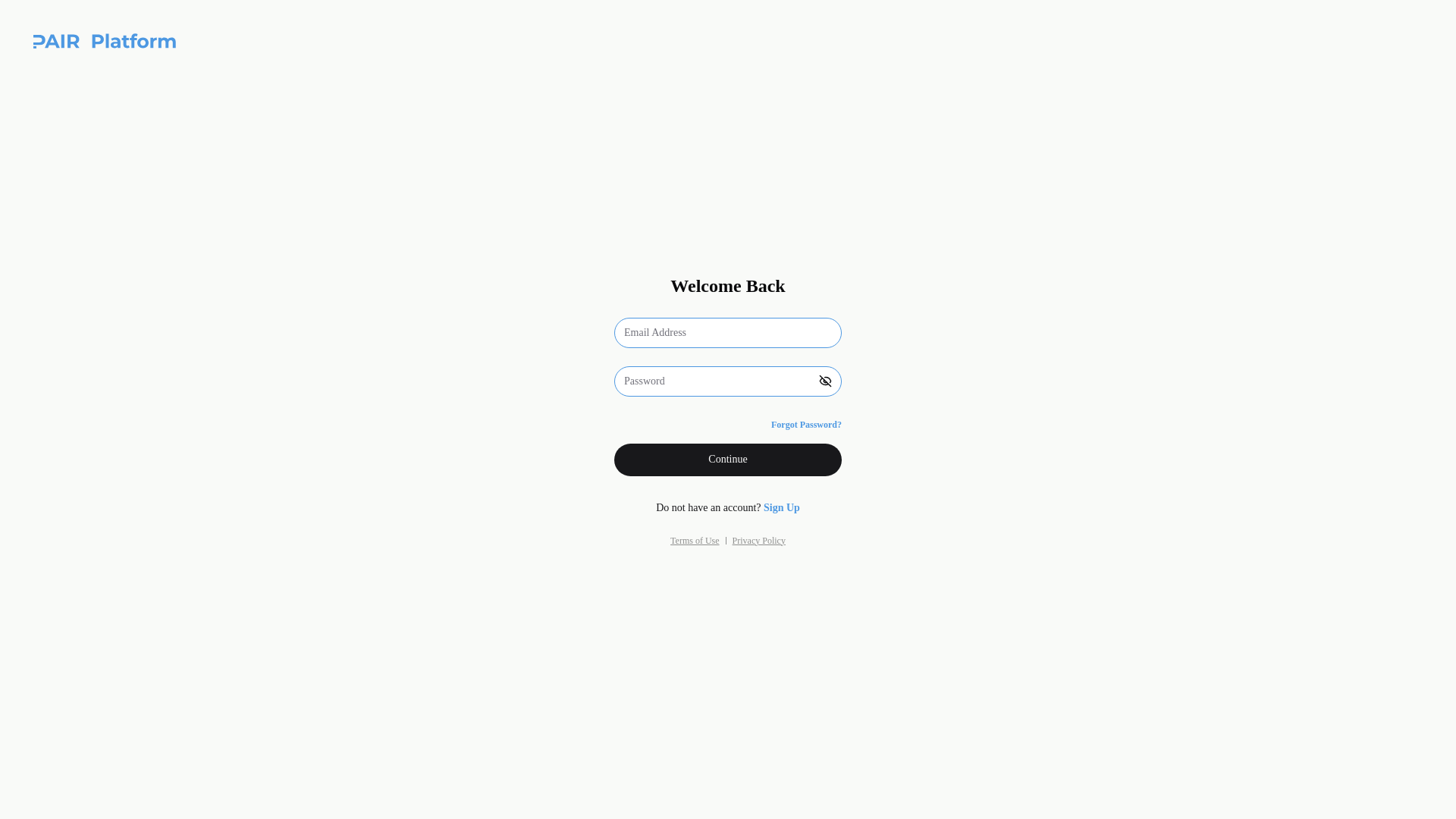 website screenshot of https://staging-pairai-frontend-vue.pages.dev/
