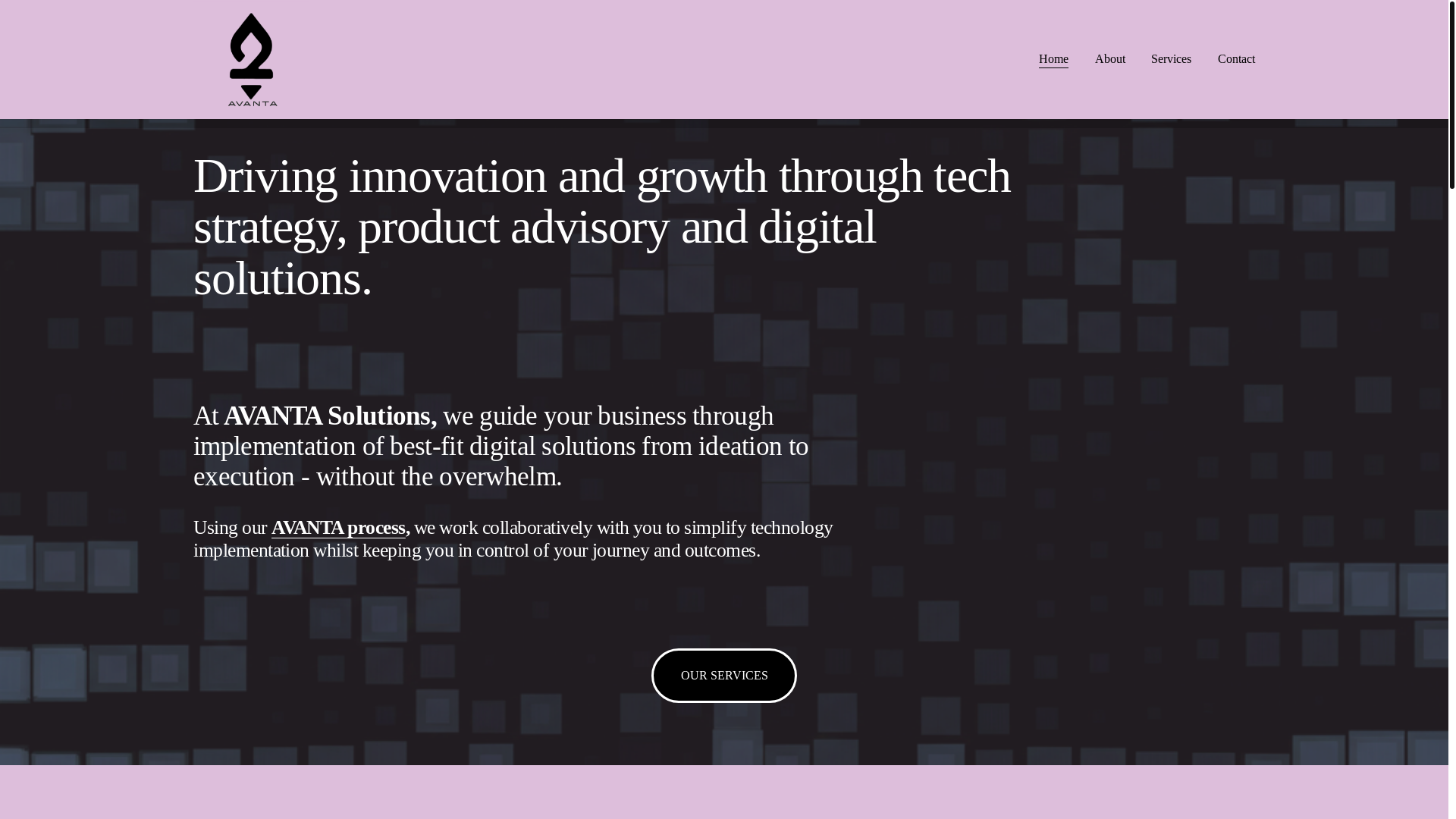 website screenshot of https://avantasolutions.io/