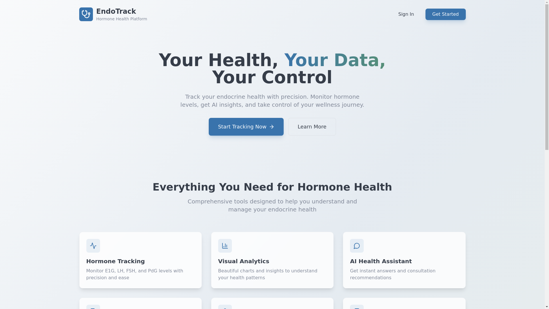 website screenshot of https://endotrackweb.pages.dev/