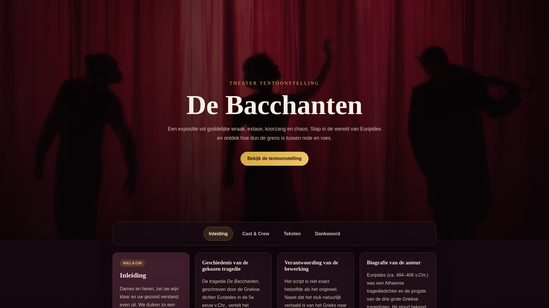 website screenshot of https://debacchanten.nl