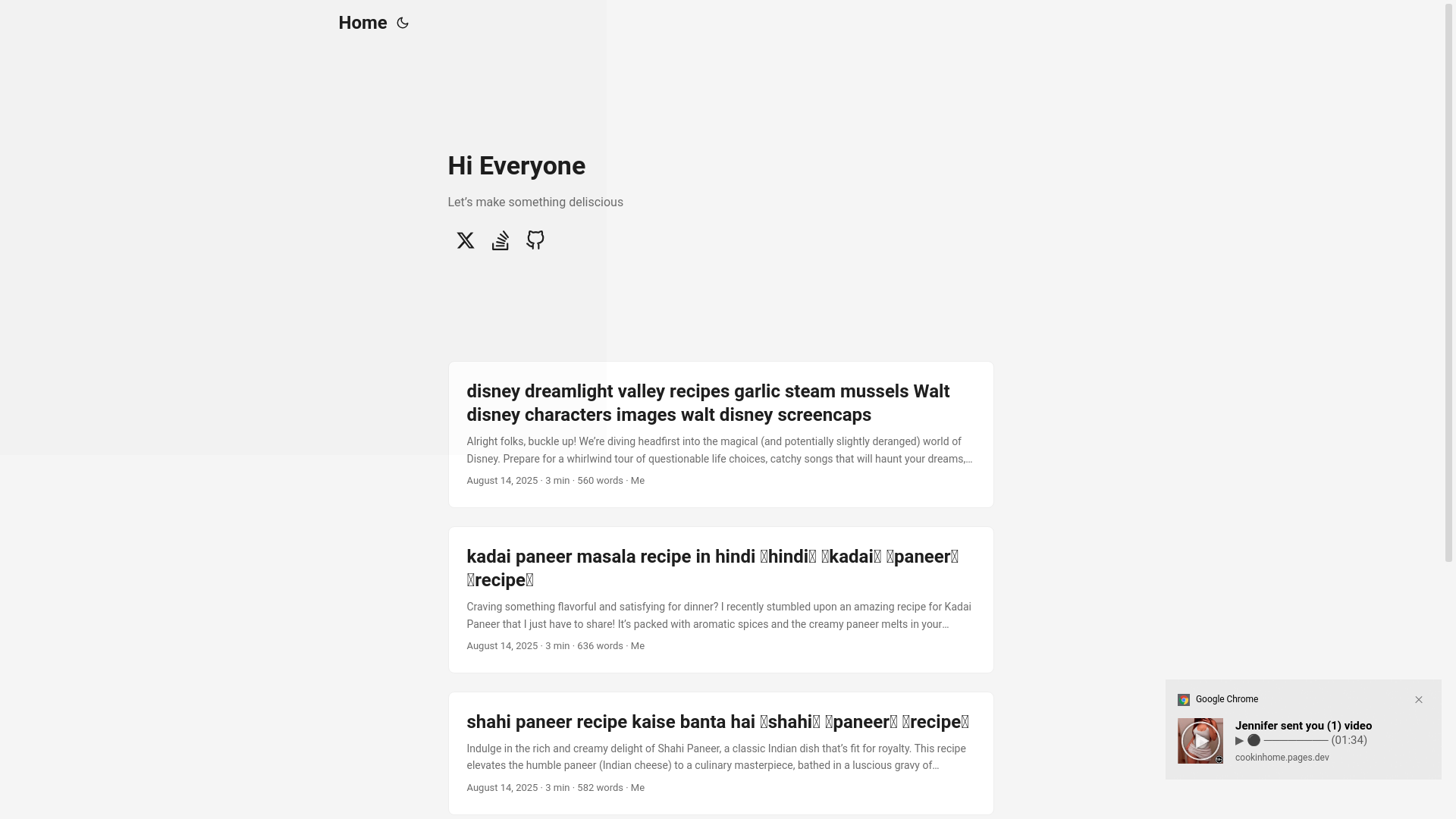website screenshot of https://cookinhome.pages.dev/