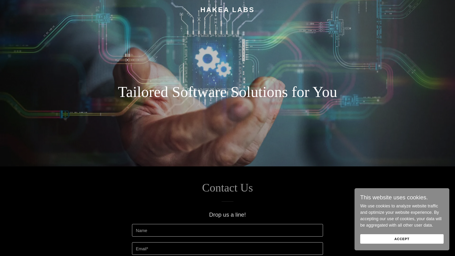 website screenshot of https://hakealabs.com/
