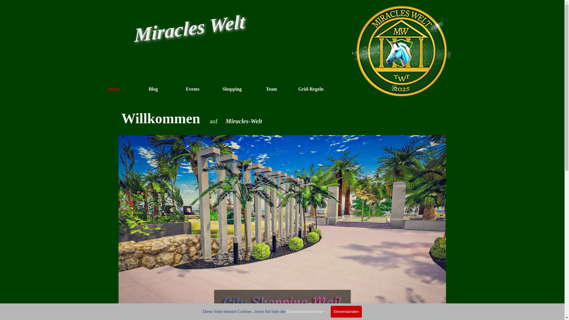 website screenshot of https://miracles-world.de/