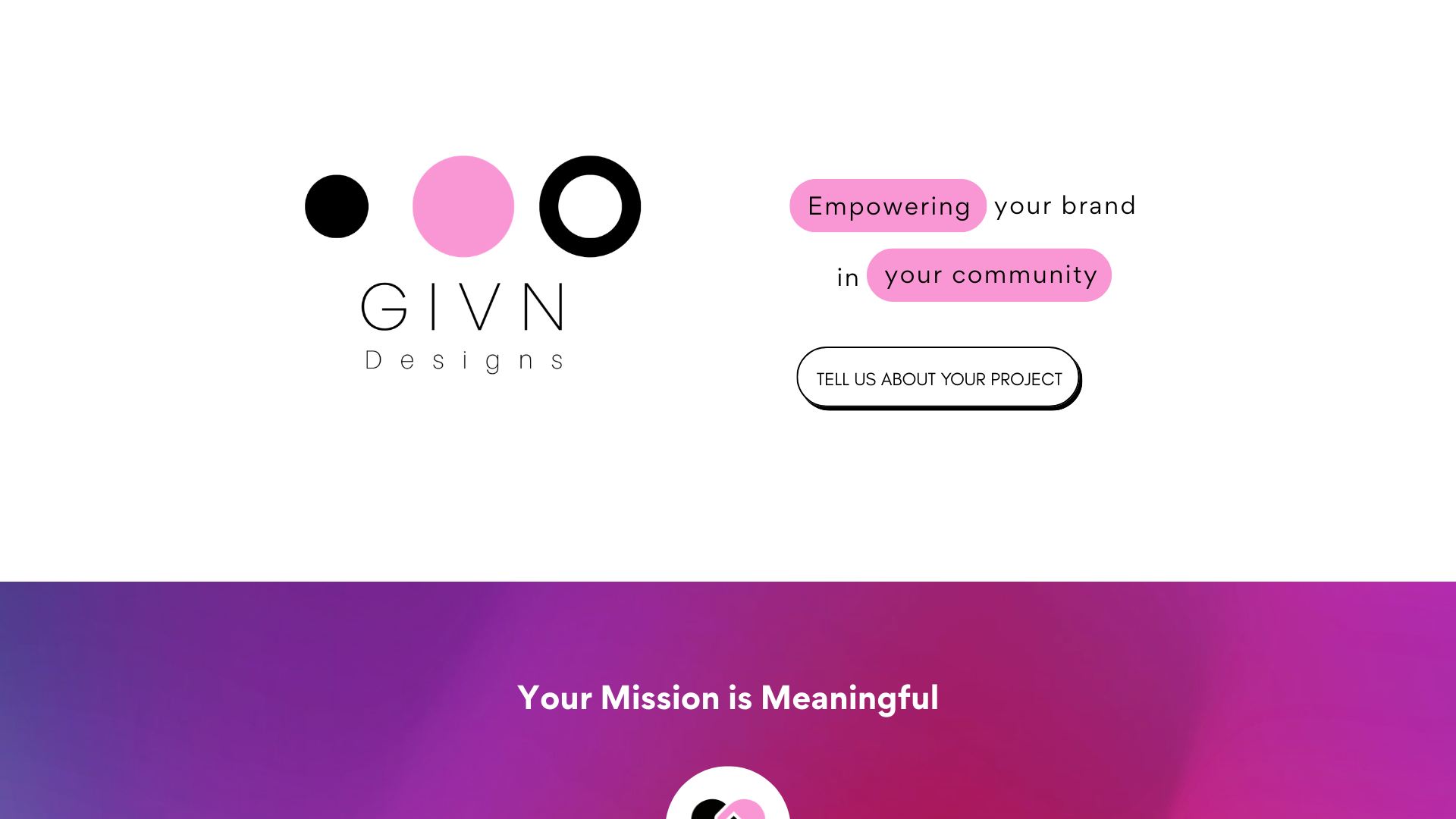 website screenshot of https://givndesigns.com