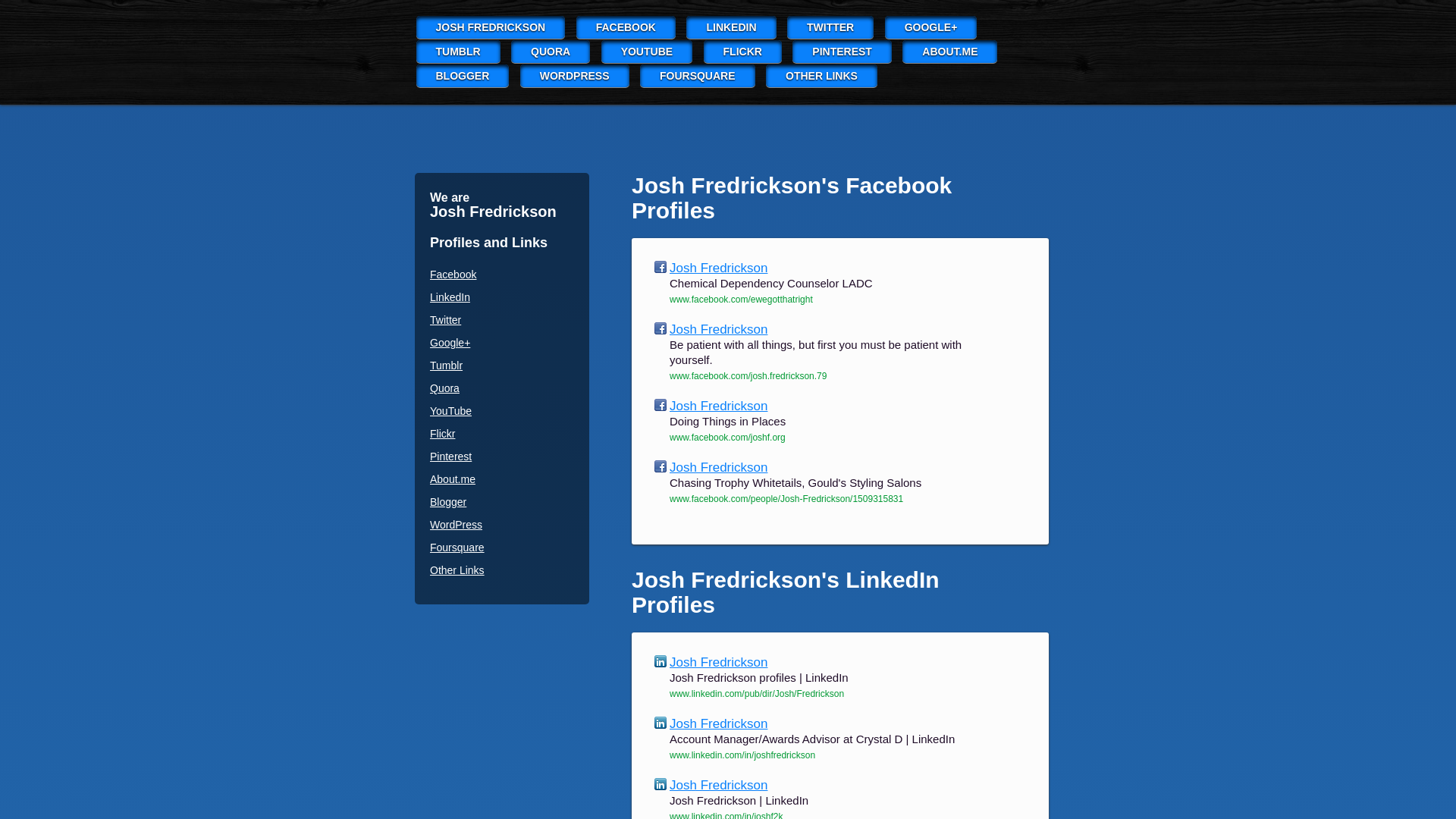 website screenshot of https://joshfredrickson.pages.dev/