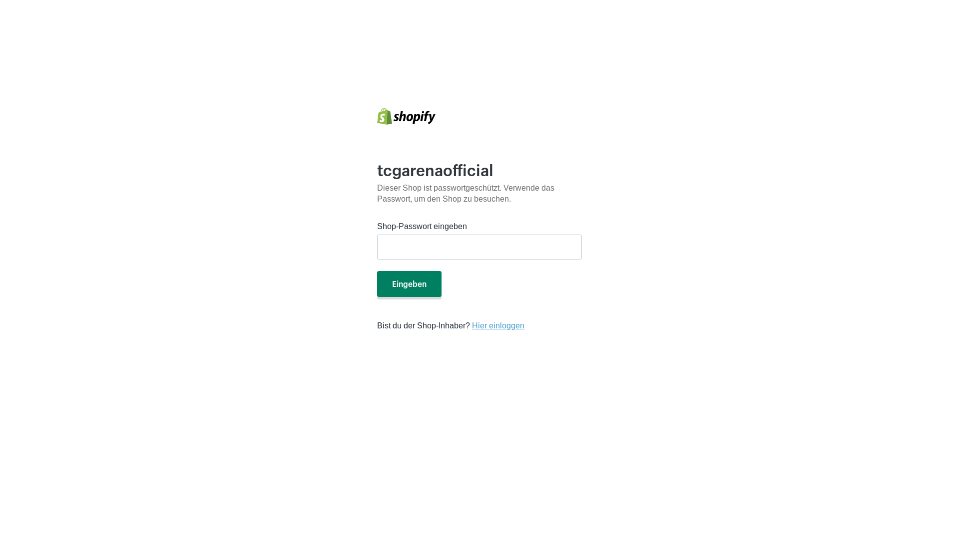 website screenshot of https://tcg-arenaofficial.de/