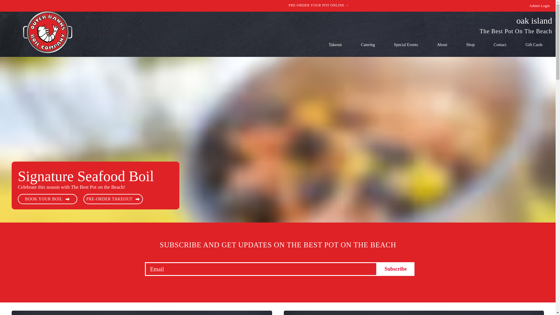 website screenshot of https://oakislandboilcompany.com/