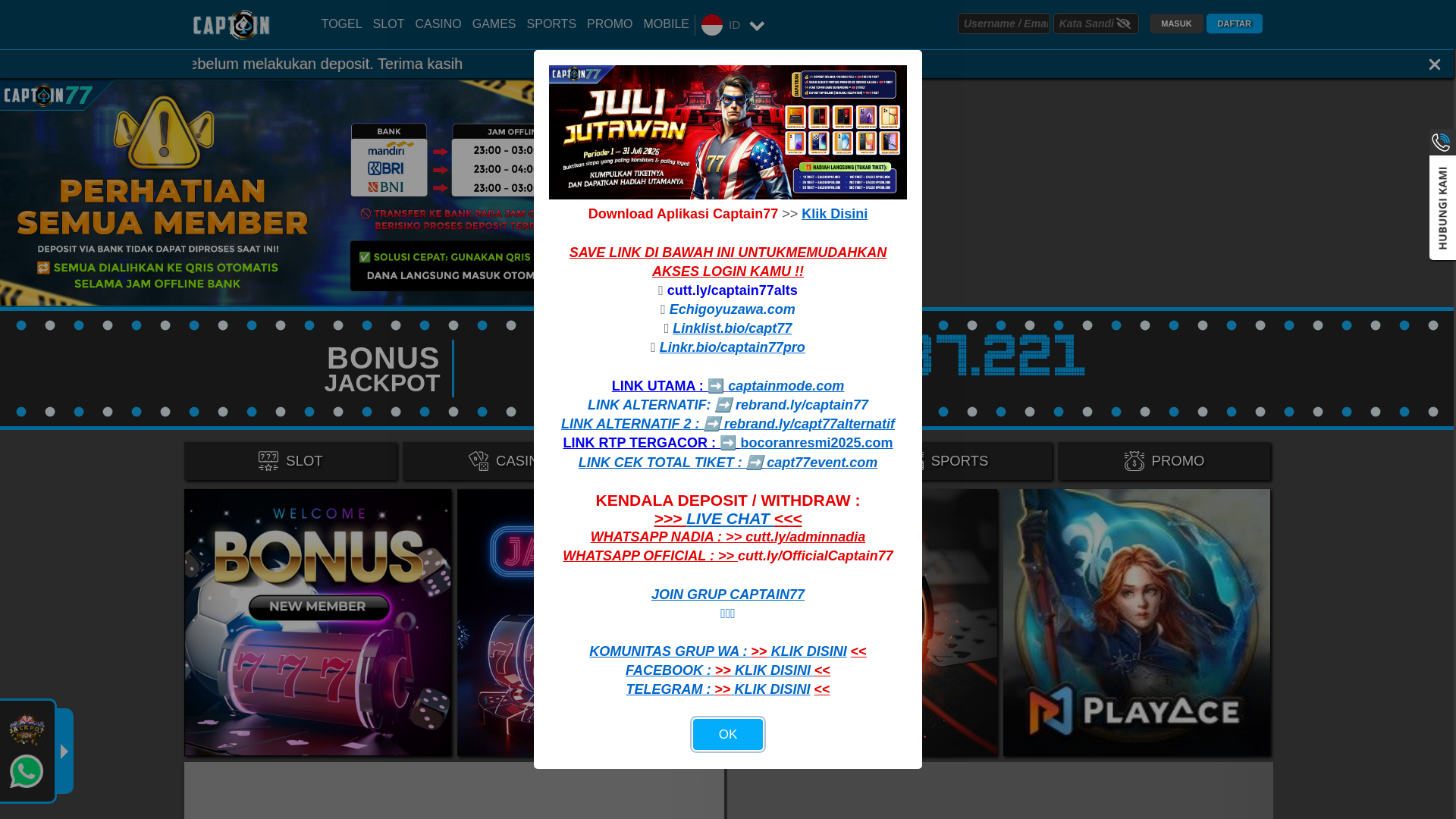 website screenshot of https://cpt77regal.com/