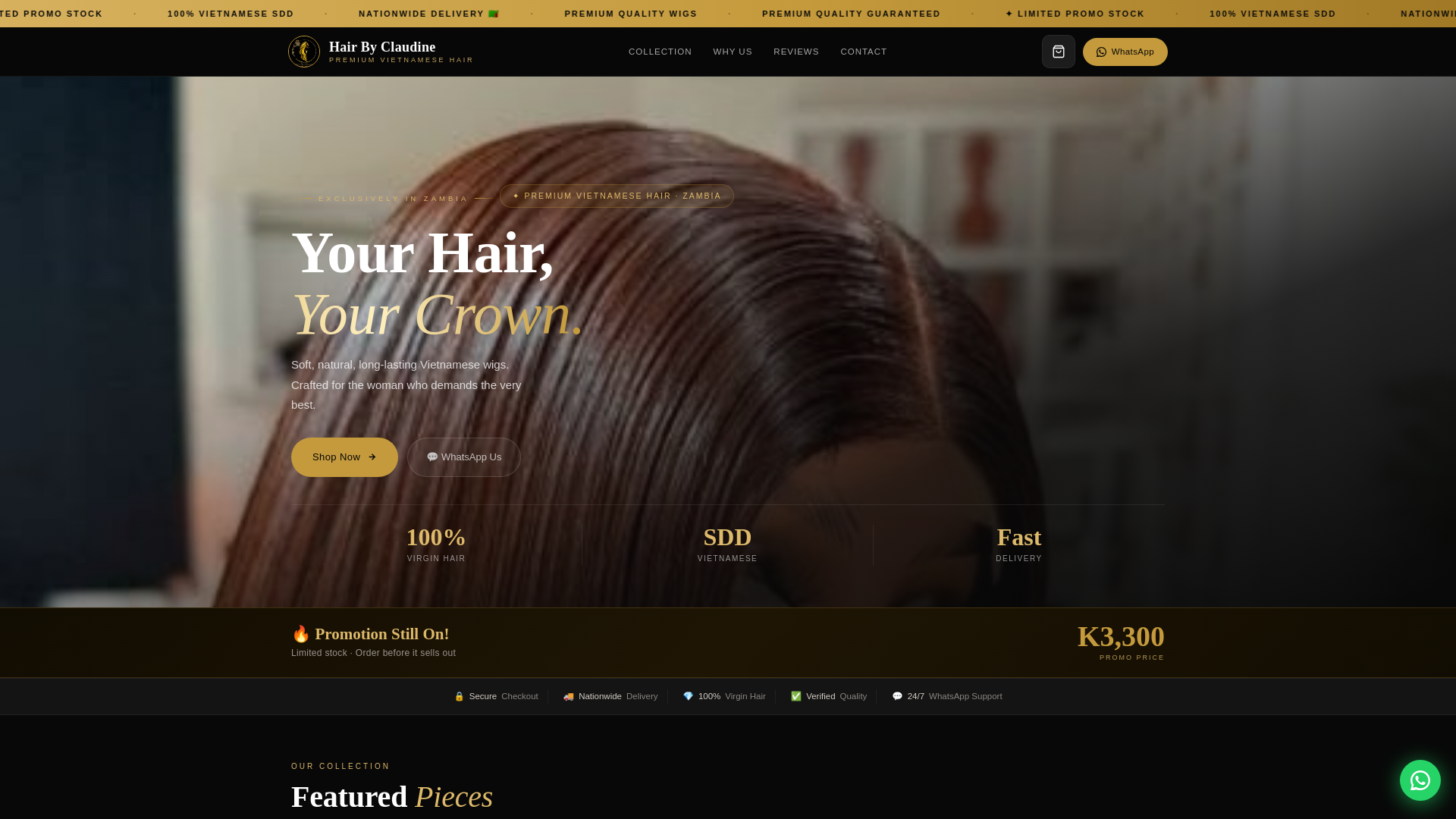 website screenshot of https://hairbyclaudine.pages.dev/