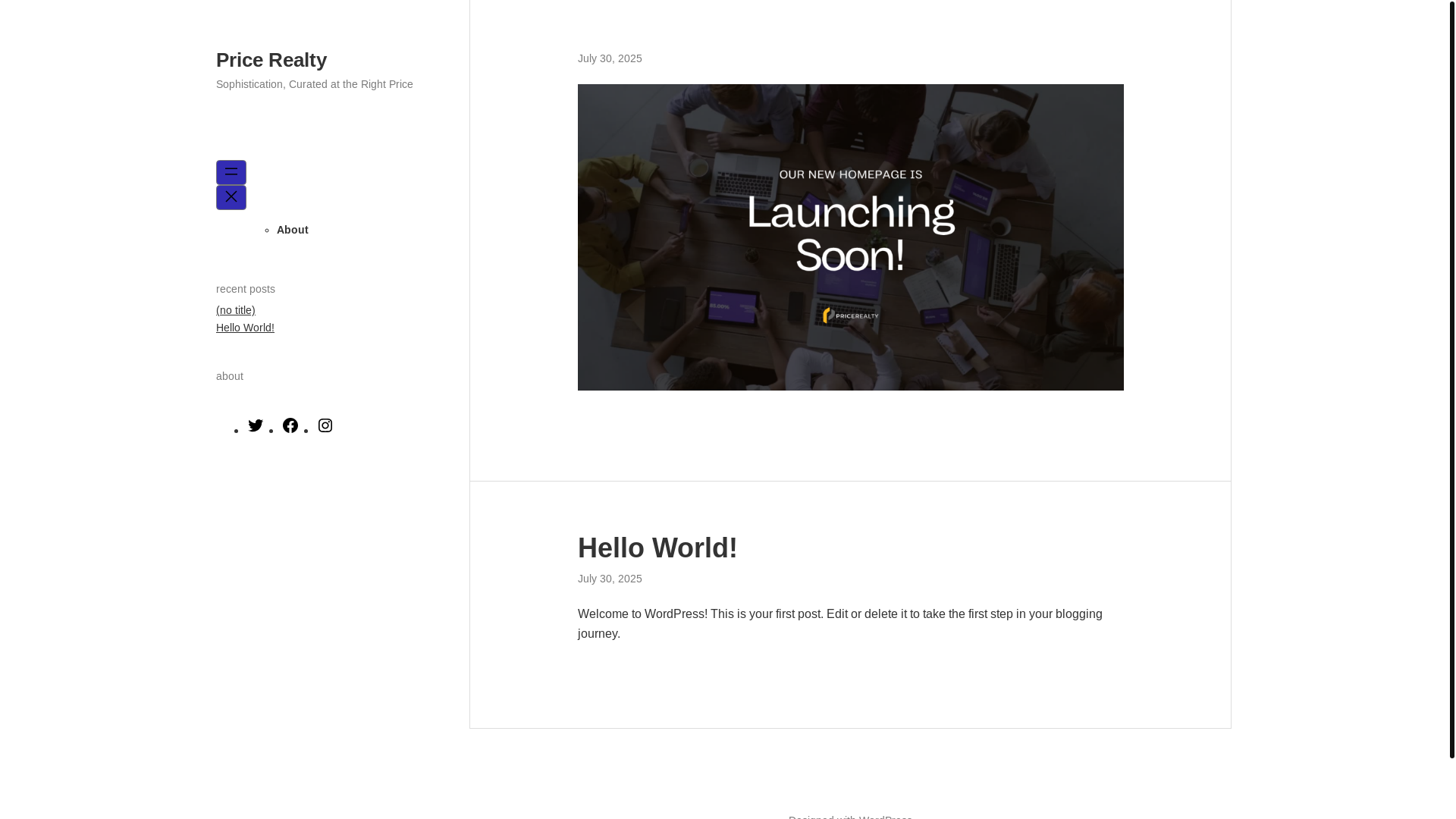 website screenshot of https://pricerealtyph.com/