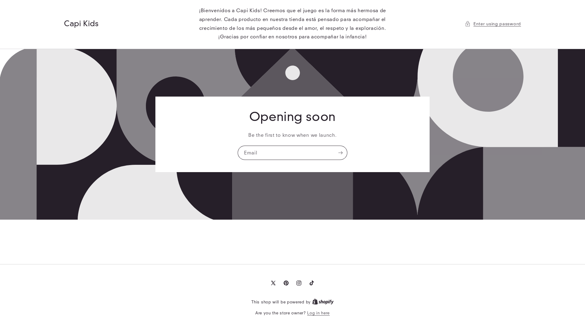 website screenshot of https://capikidstienda.com/