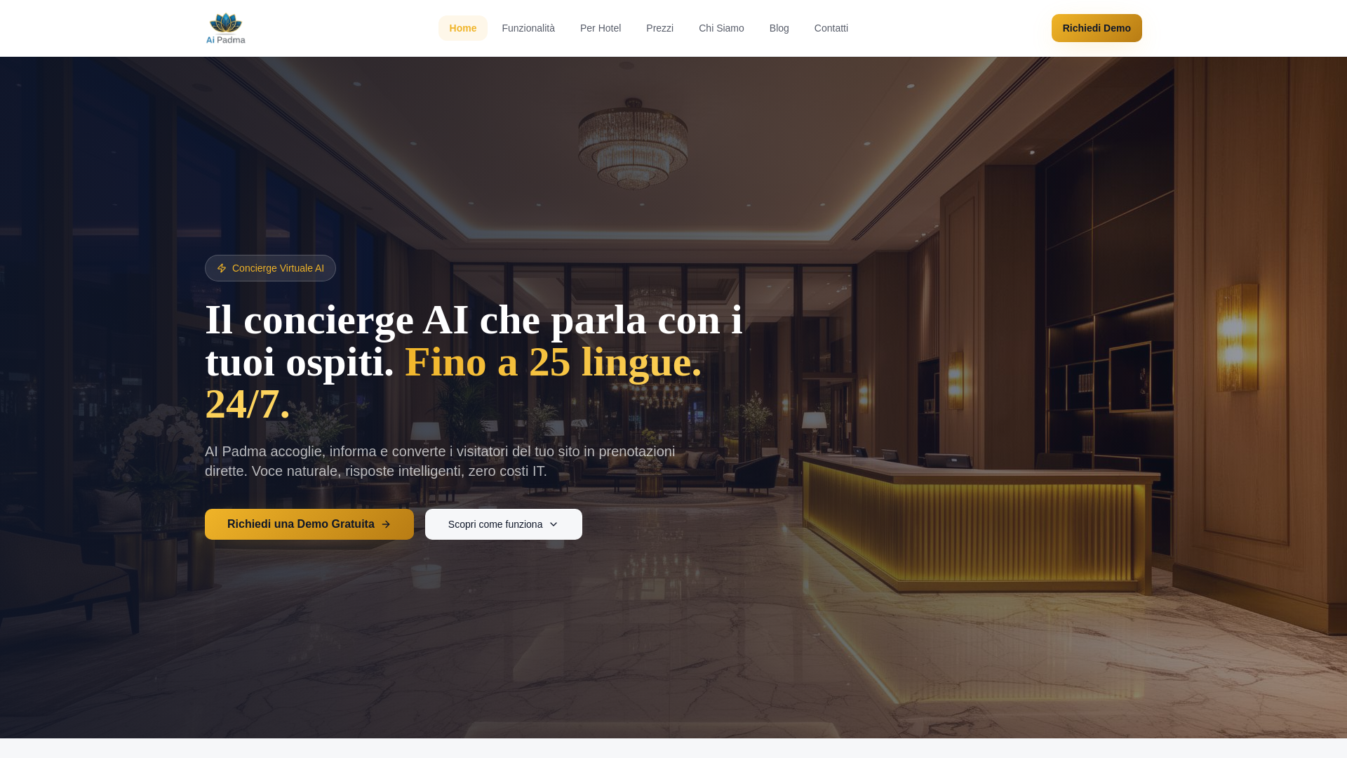 website screenshot of https://aipadma.com/