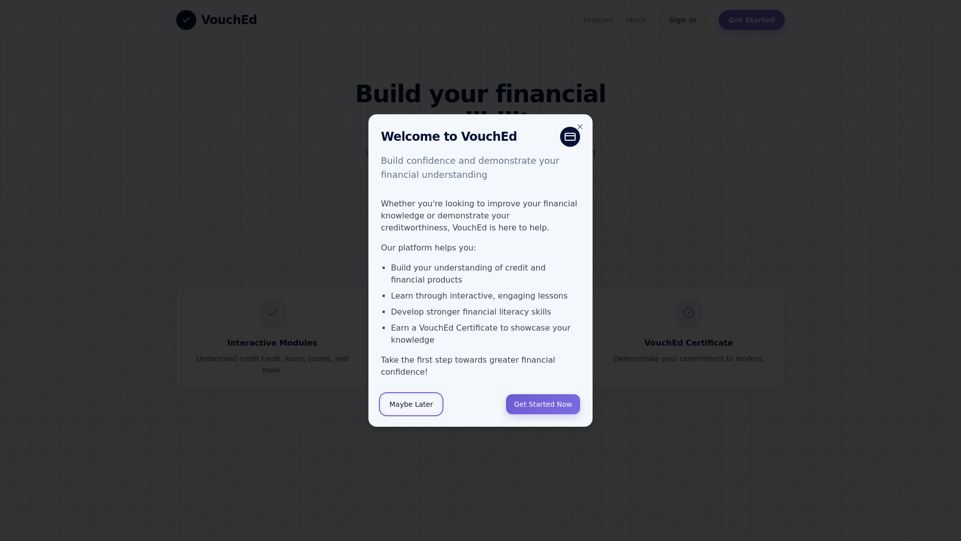 website screenshot of https://vouched-ai1.pages.dev/