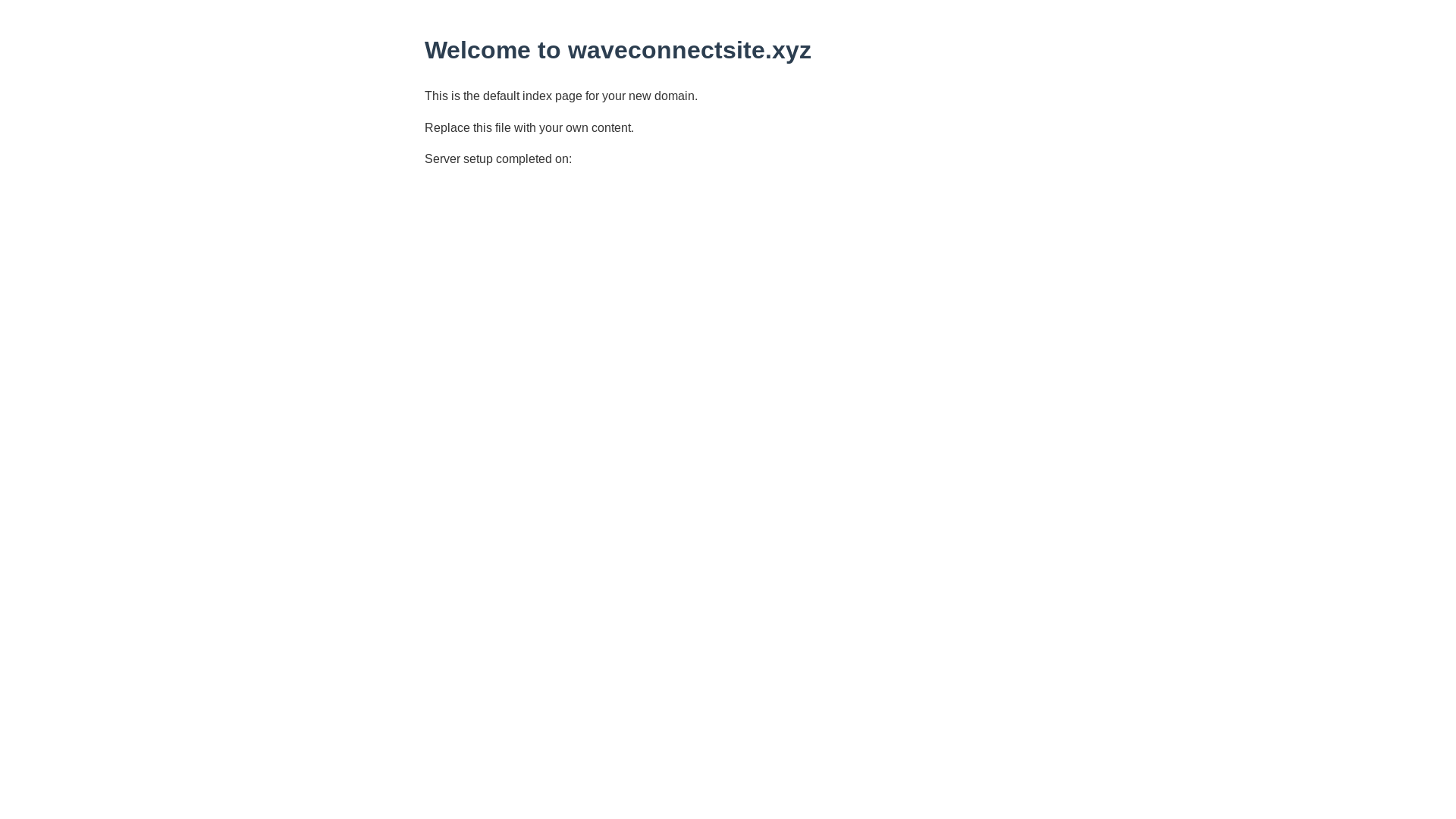 website screenshot of https://waveconnectsite.xyz/