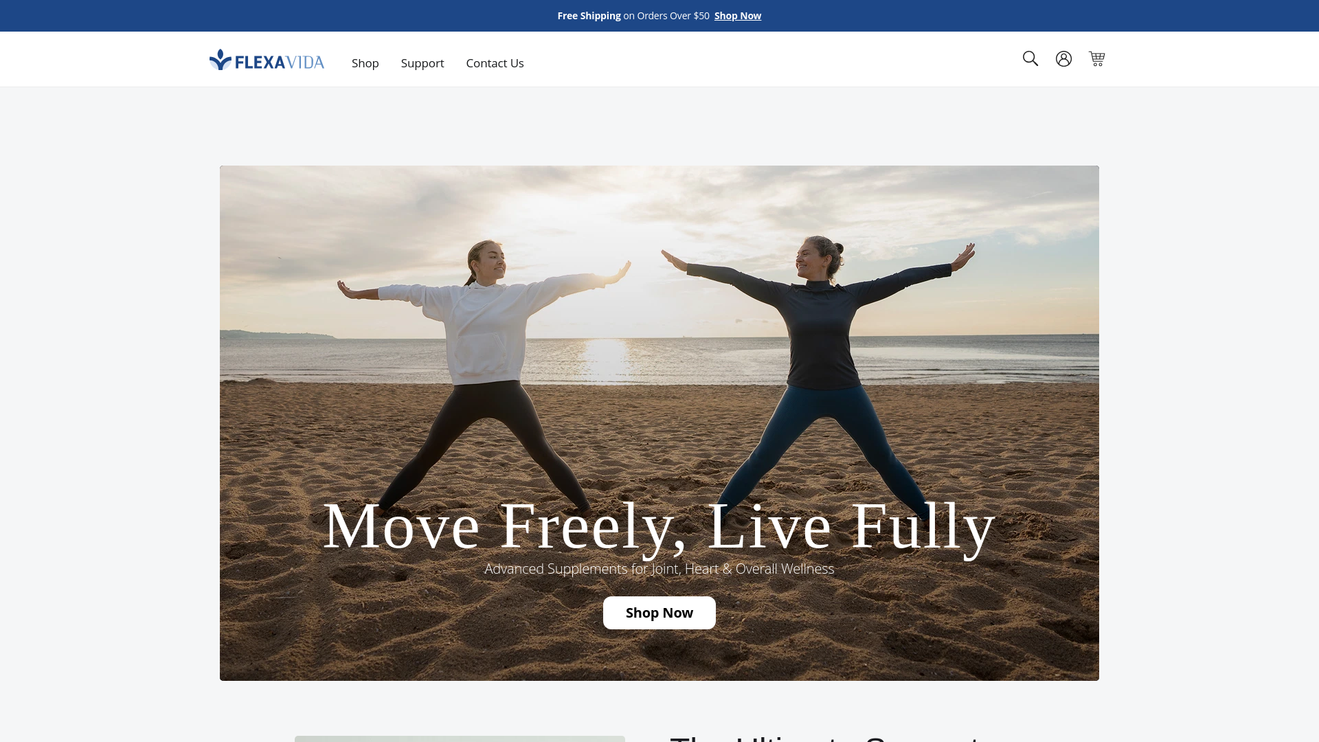 website screenshot of https://flexavida-campaign.pages.dev/