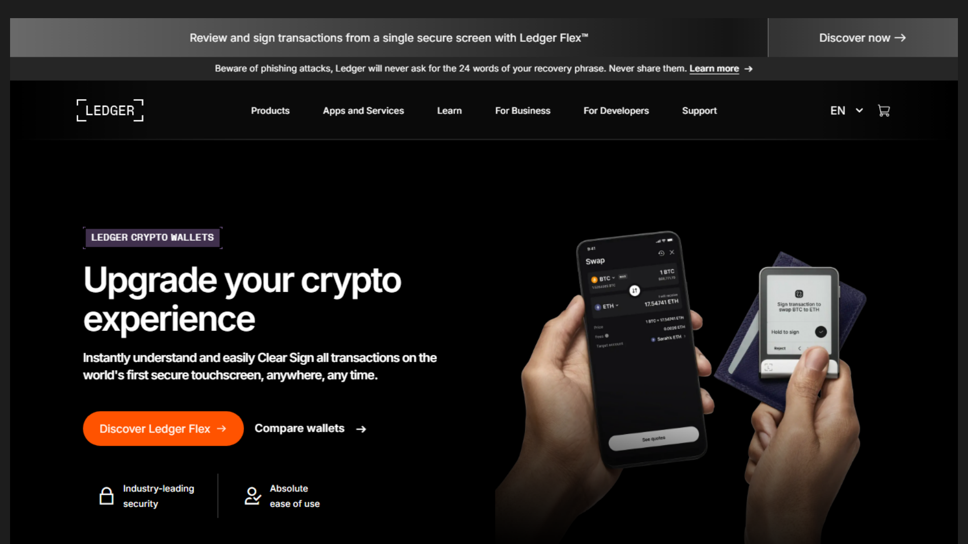 website screenshot of https://ledger-live-desktop.pages.dev
