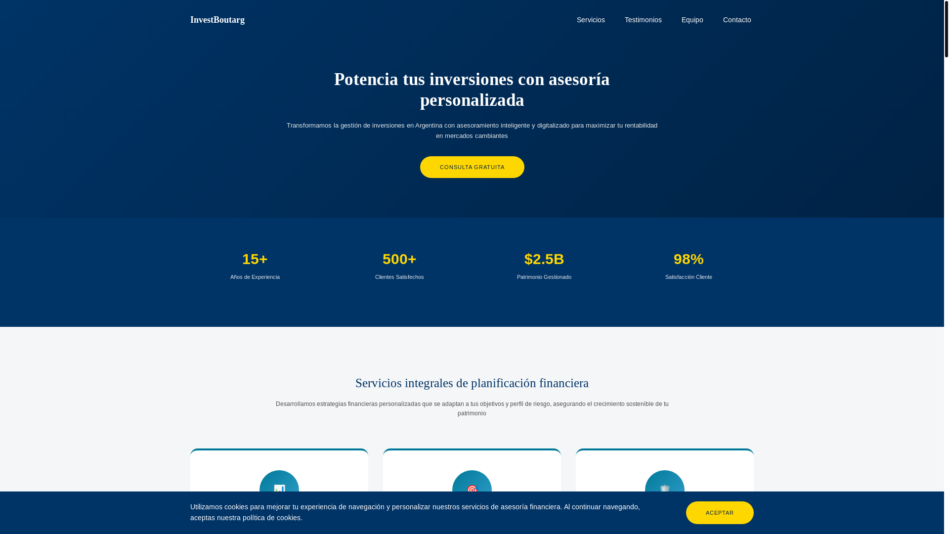 website screenshot of https://investboutarg.info/