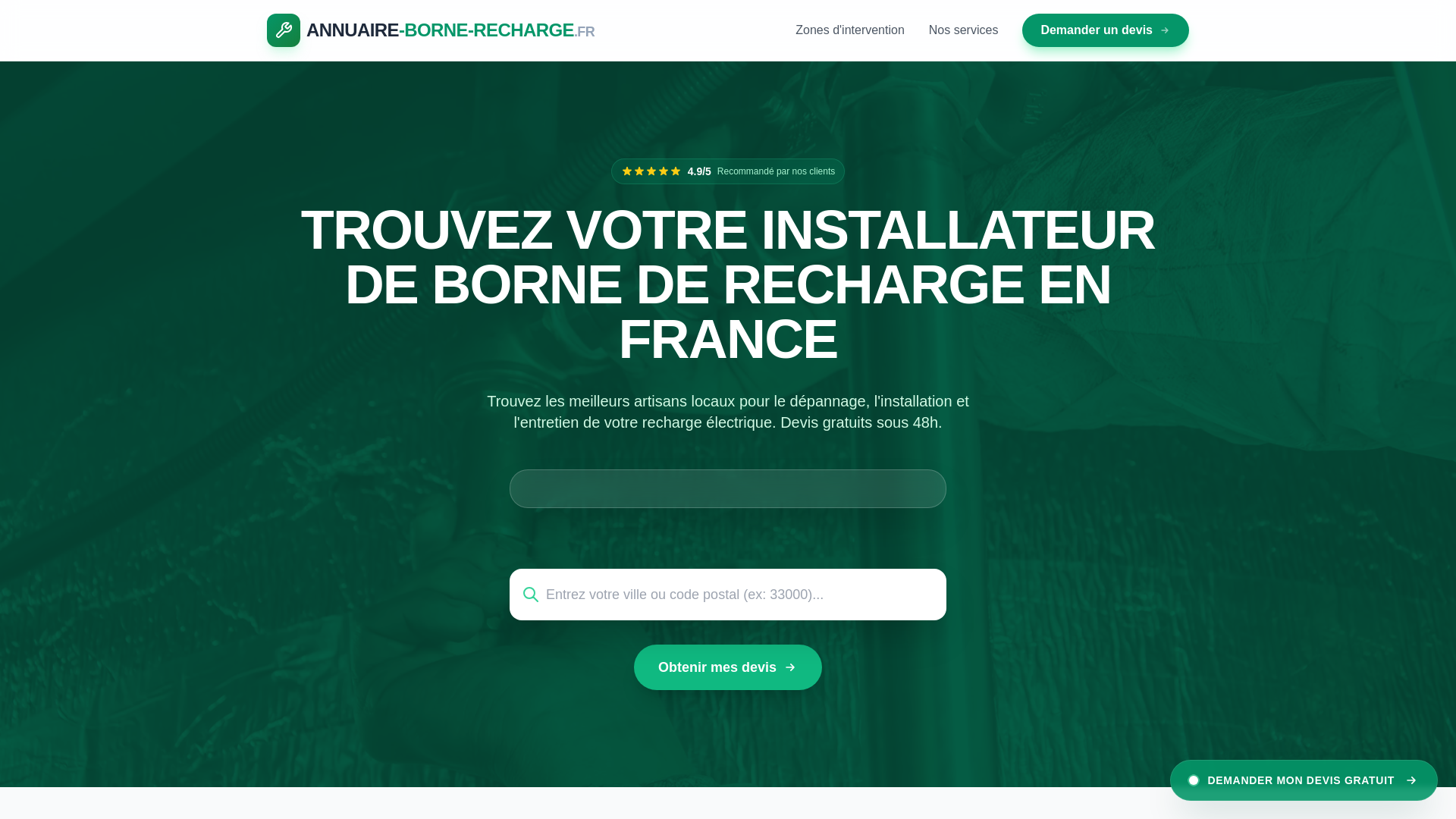 website screenshot of https://borne-recharge-pro.fr/