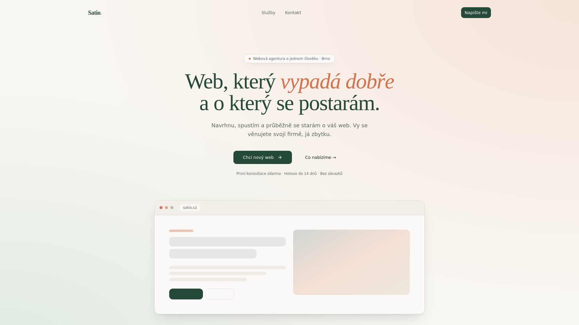 website screenshot of https://satio.cz/