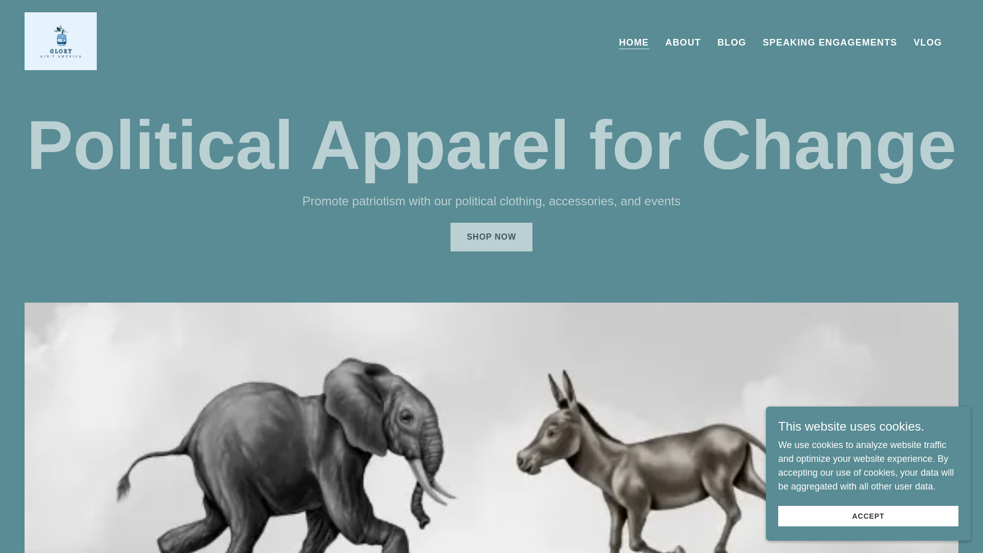 website screenshot of https://aintamericagreatagain.com