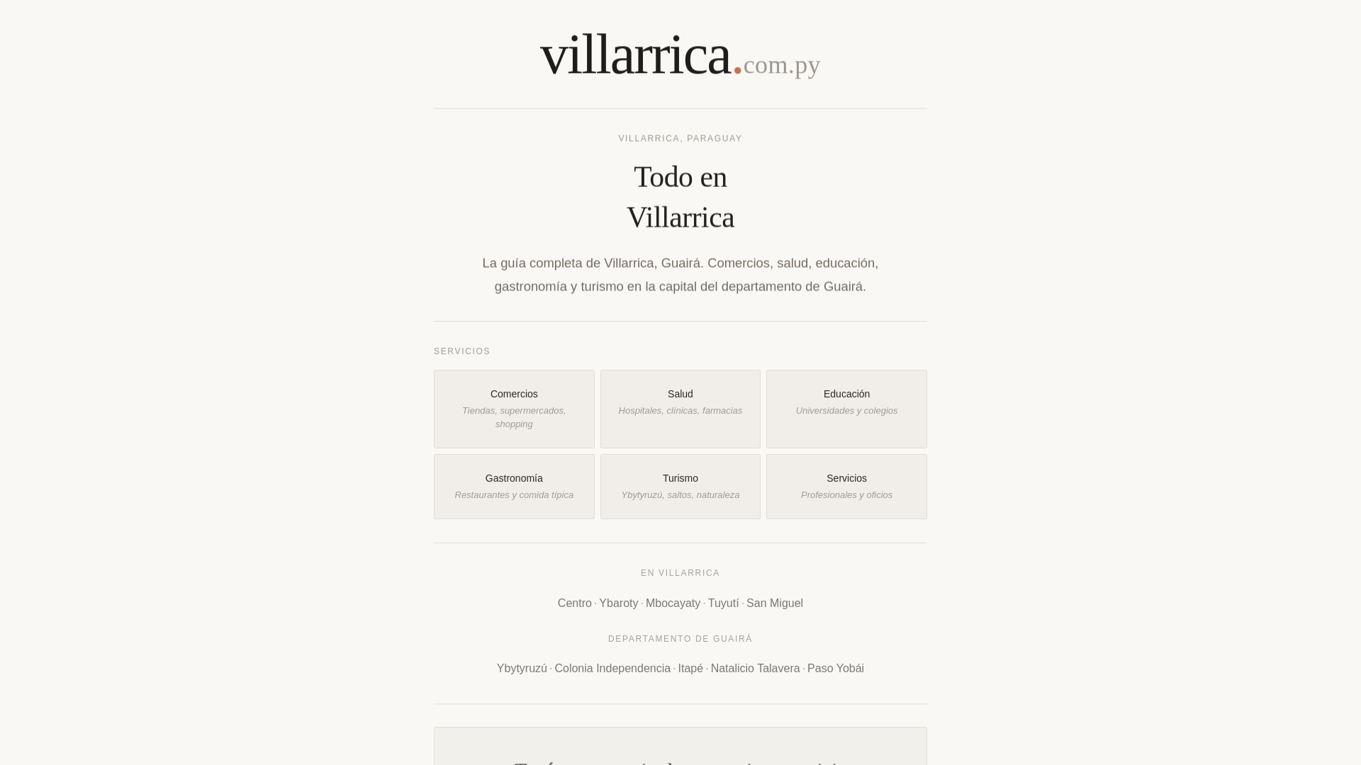 website screenshot of https://com-py-villarrica.pages.dev/