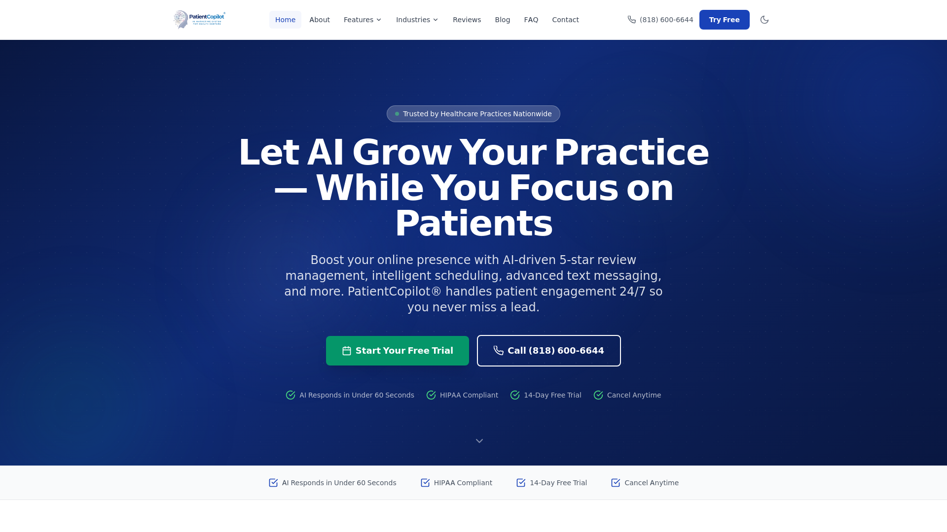 website screenshot of https://patientcopilot-ai.pages.dev/