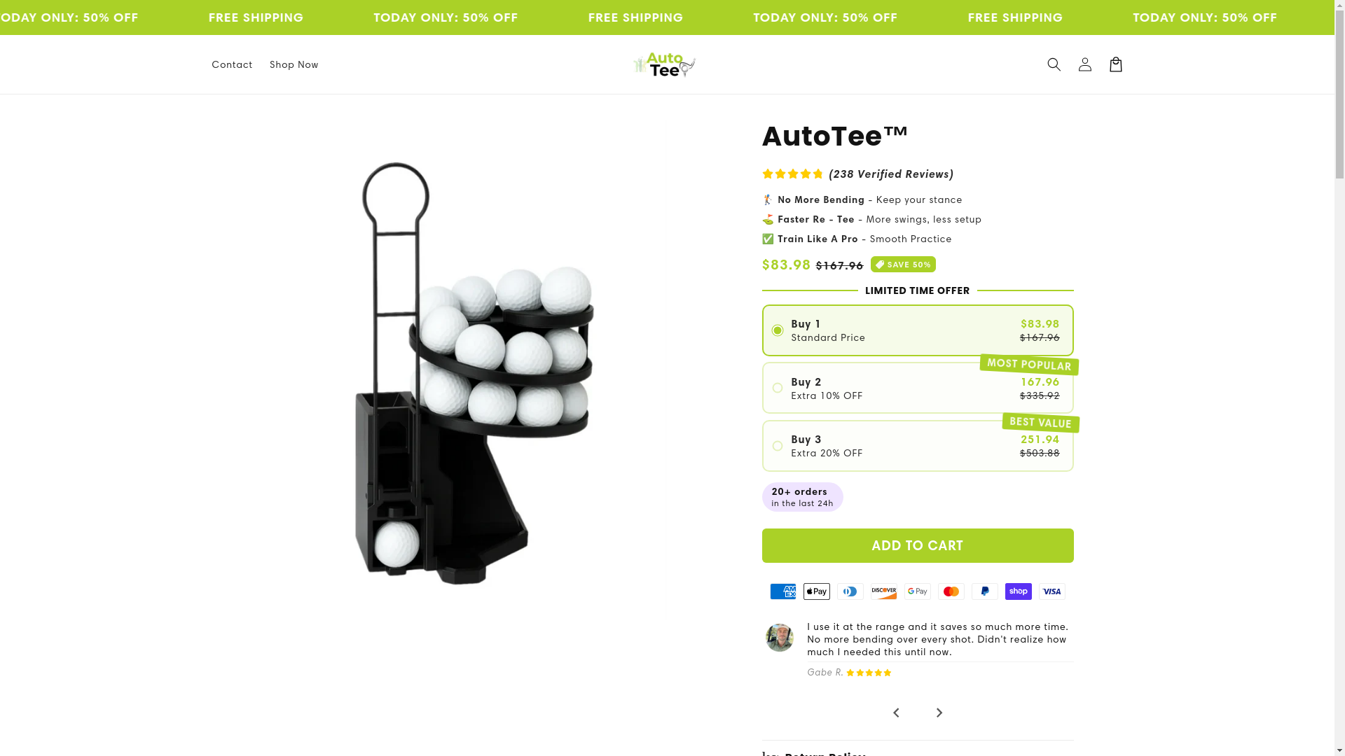 website screenshot of https://shopautotee.com/