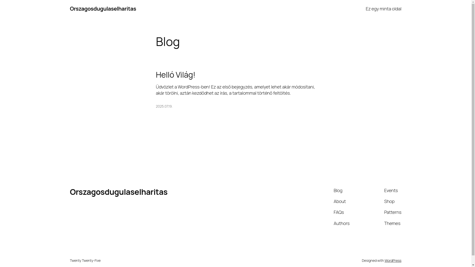 website screenshot of https://orszagosdugulaselharitas.hu/