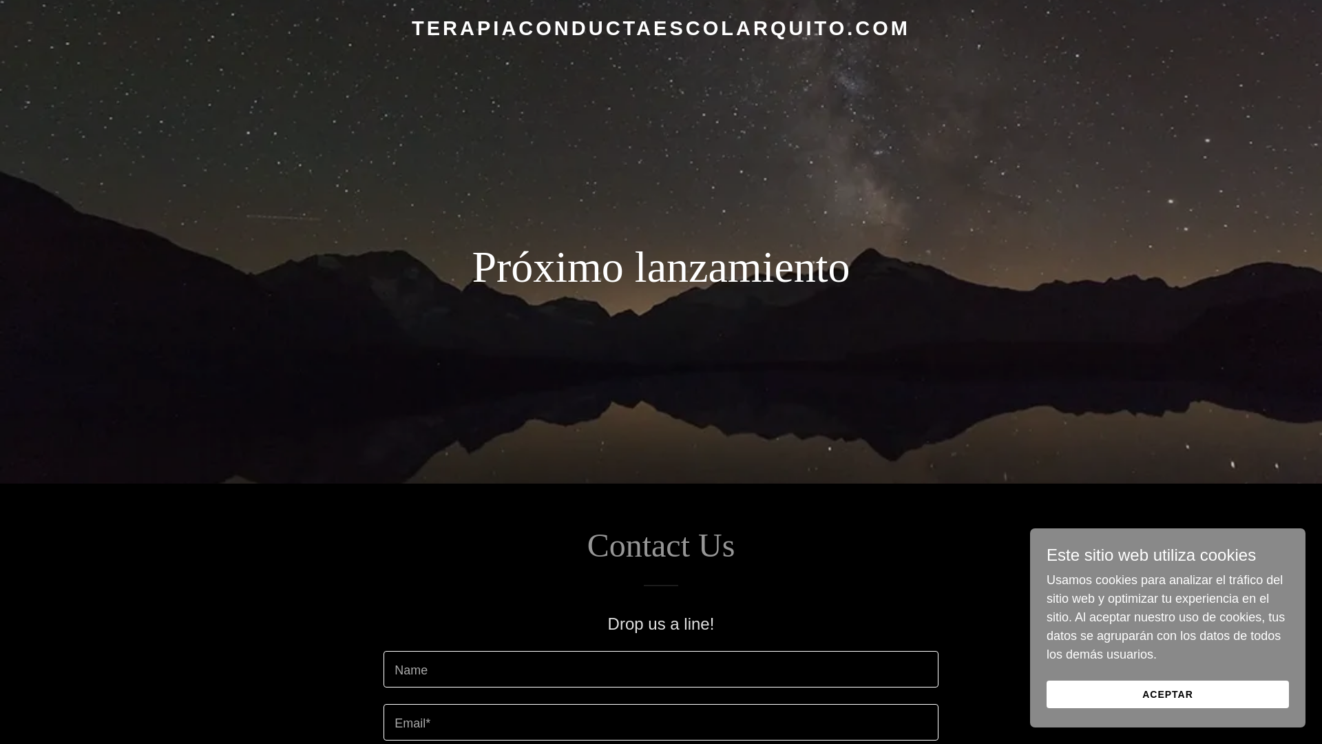 website screenshot of https://terapiaconductaescolarquito.com/