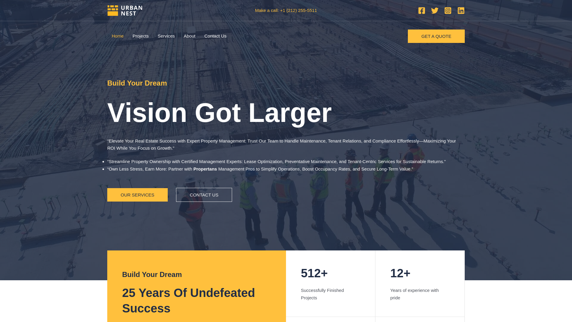 website screenshot of https://propertans.space