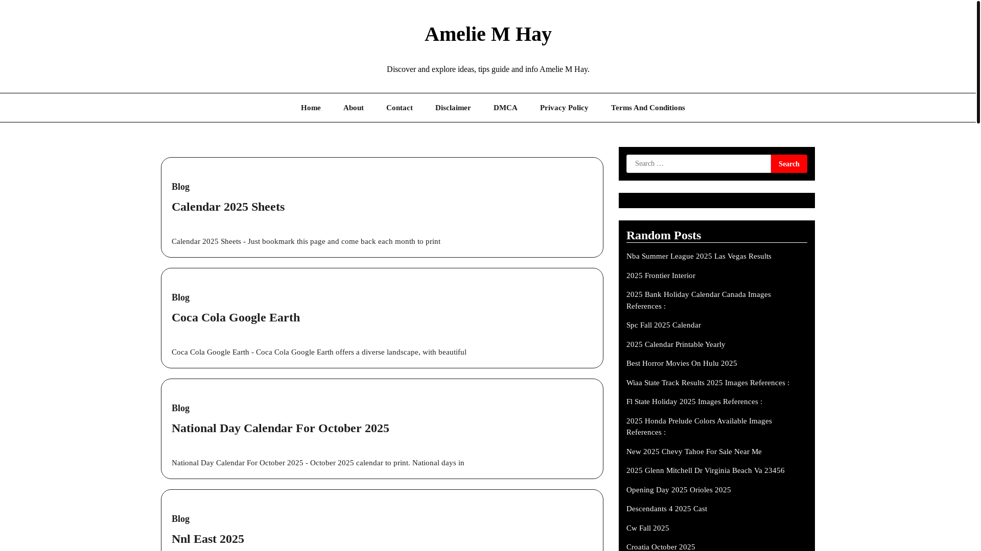 website screenshot of https://ameliemhay.pages.dev/