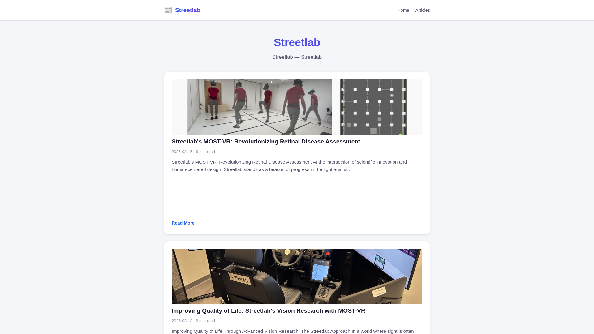 website screenshot of https://streetlab.pages.dev/