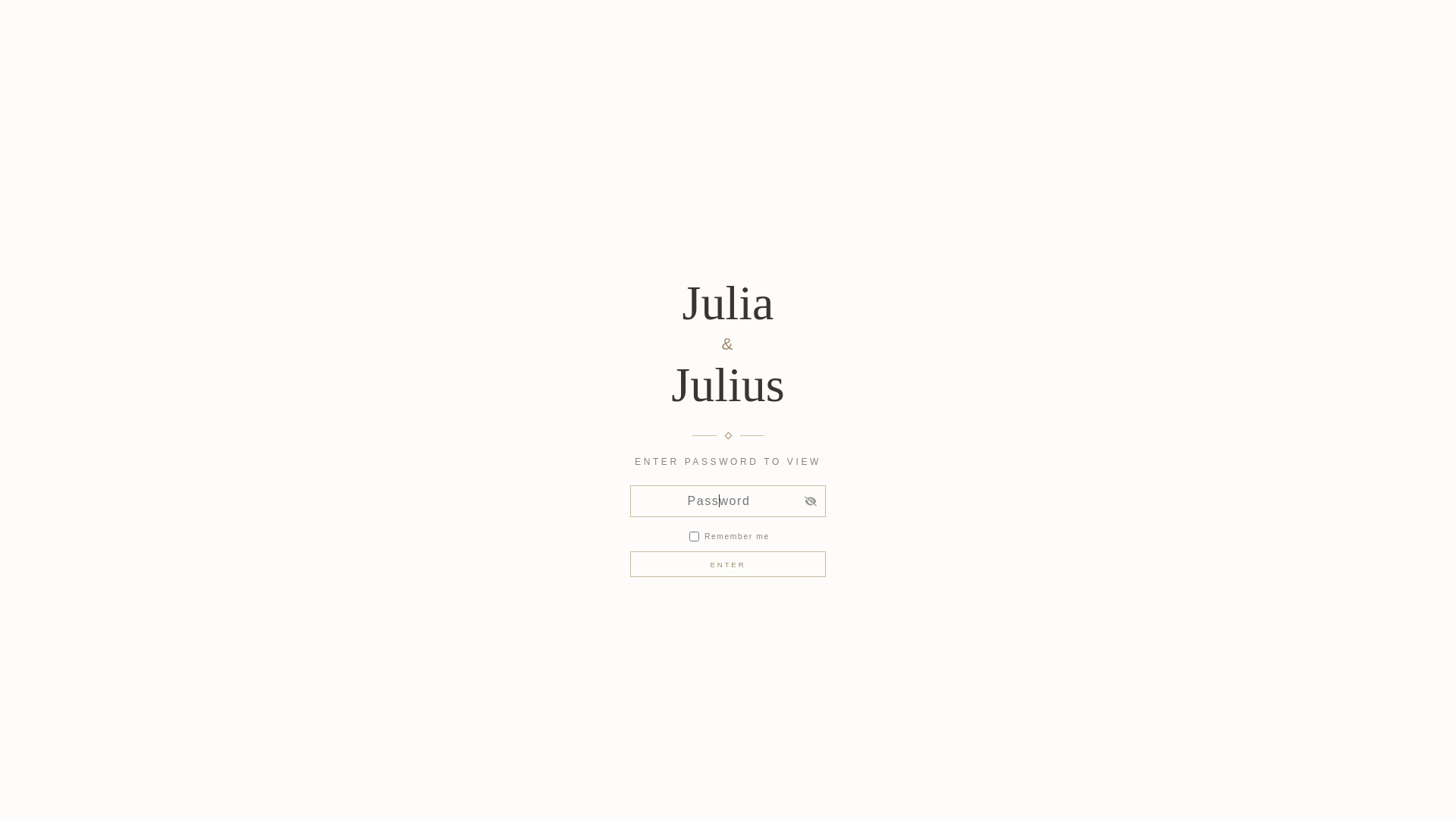 website screenshot of https://juliaandjulius.wedding/