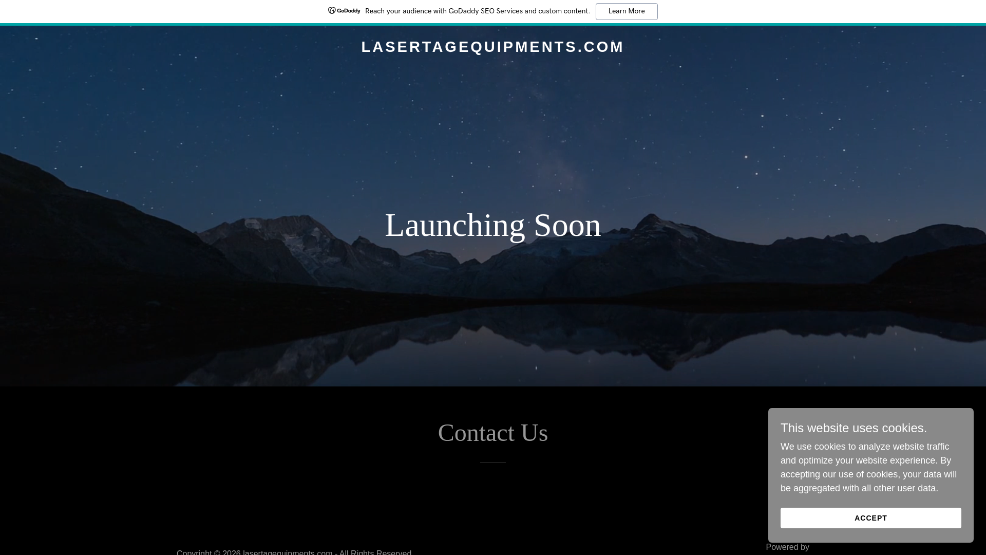 website screenshot of https://lasertagequipments.com/