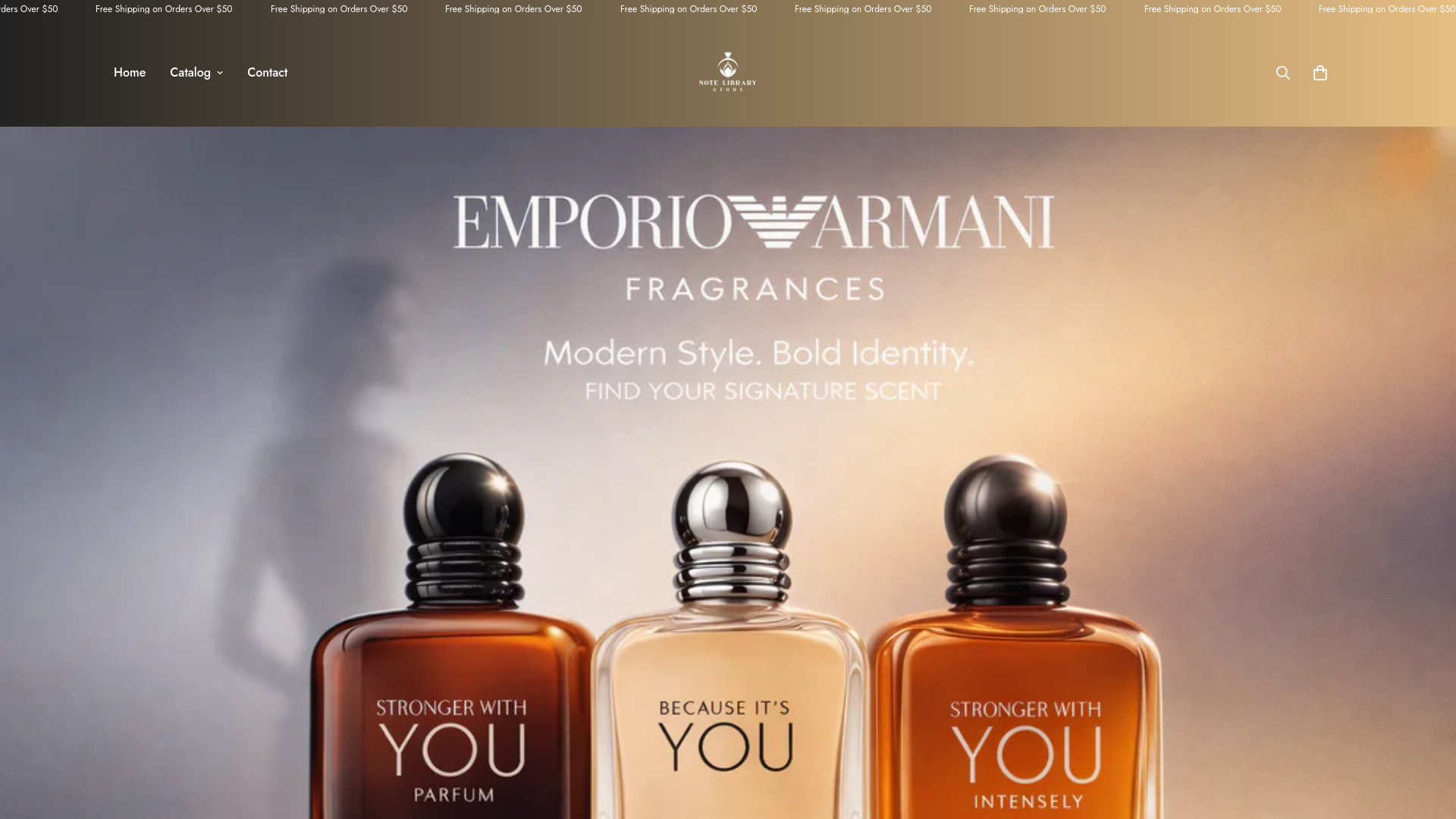 website screenshot of https://notelibrary.shop/