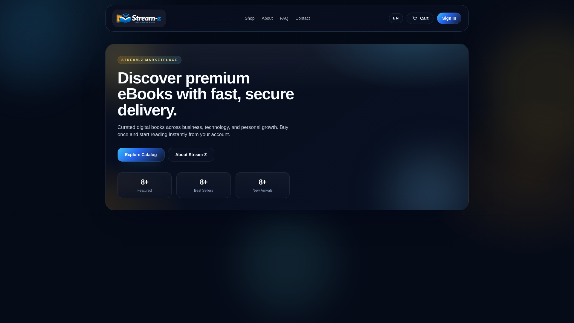 website screenshot of https://stream-z.store/
