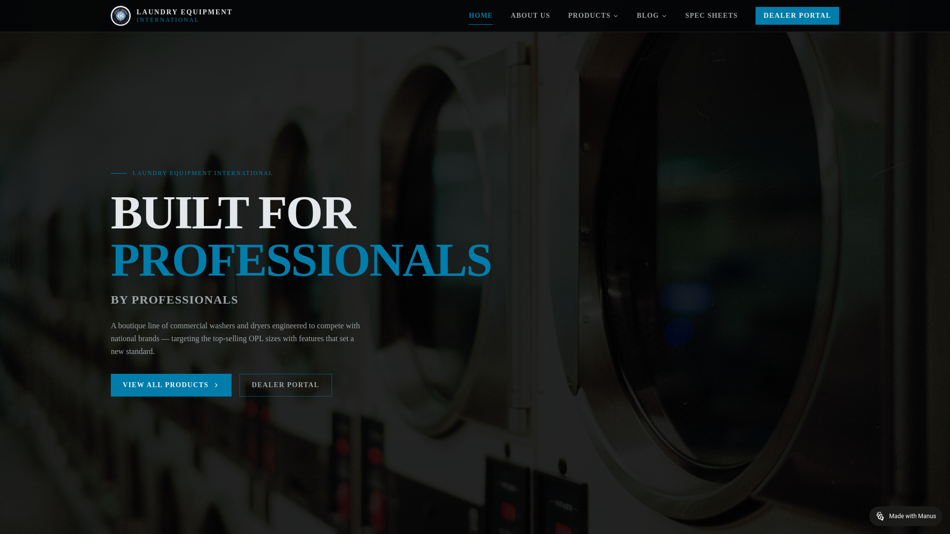 website screenshot of https://laundryequipmentinternational.net/