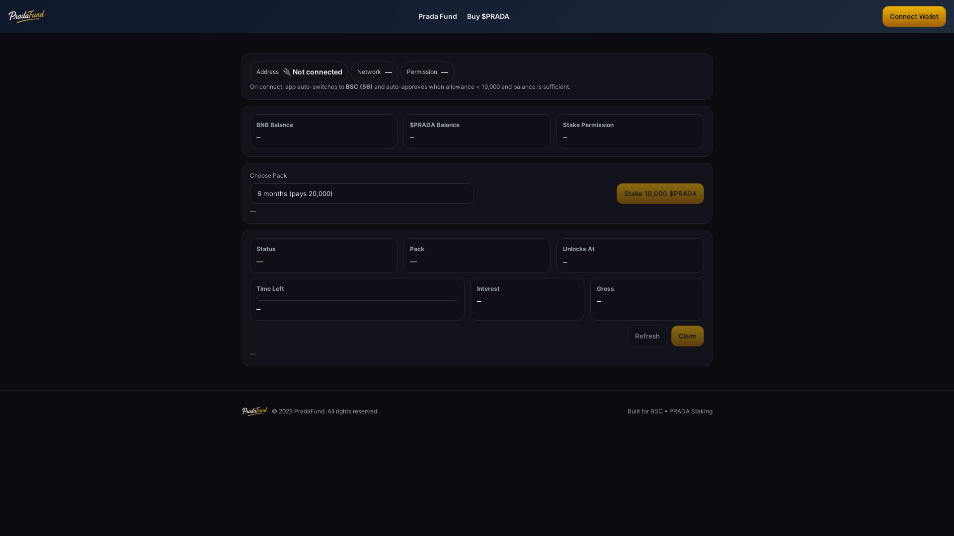 website screenshot of https://stakeprada.pages.dev/