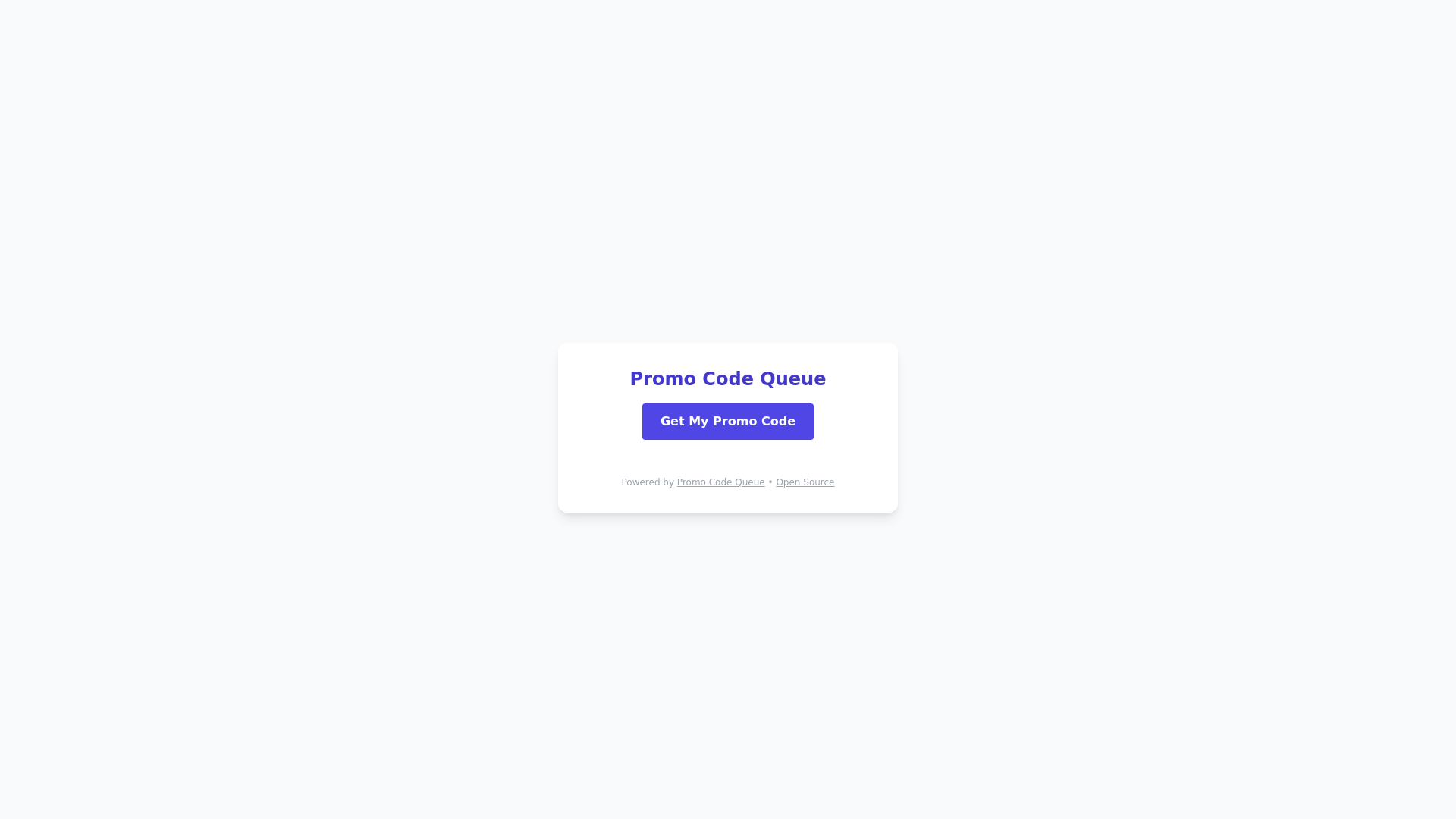 website screenshot of https://promo-code-queue.pages.dev/