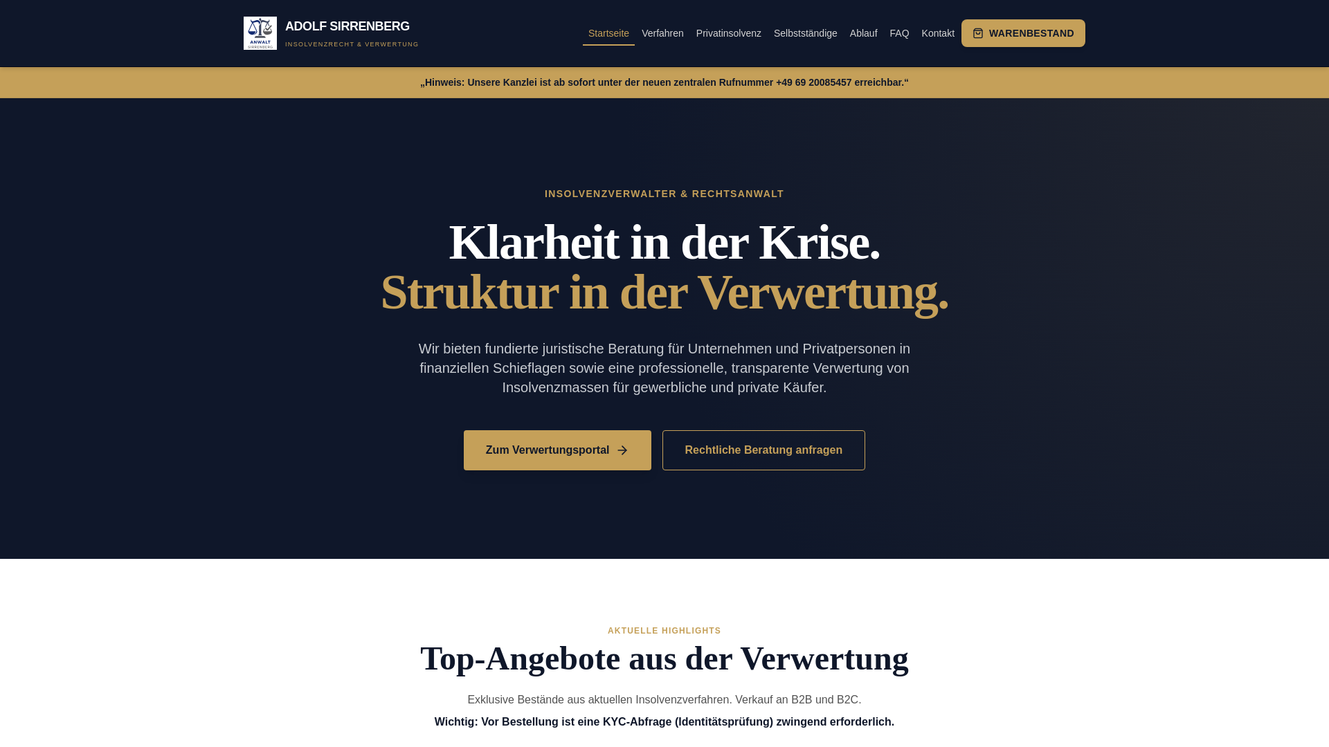 website screenshot of https://rechtsanwalt-sirrenberg.com/