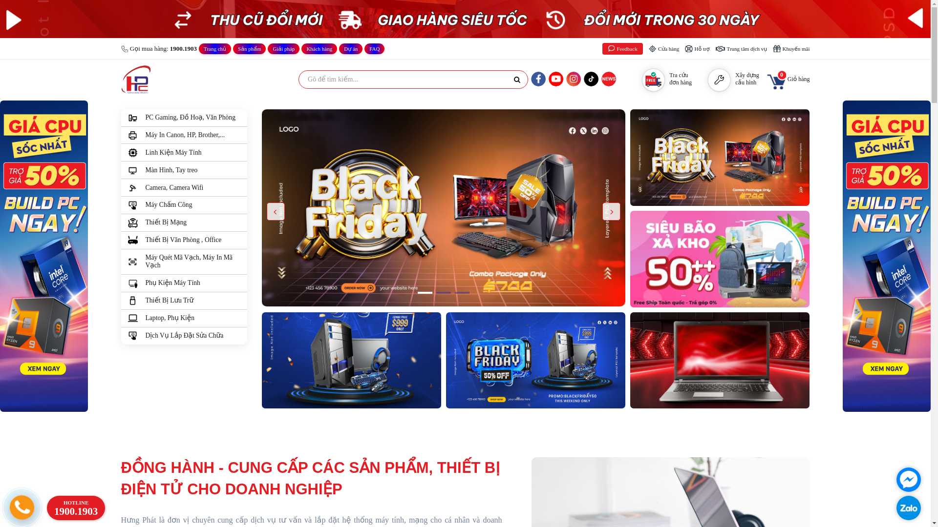 website screenshot of https://hungphatbn.vn/