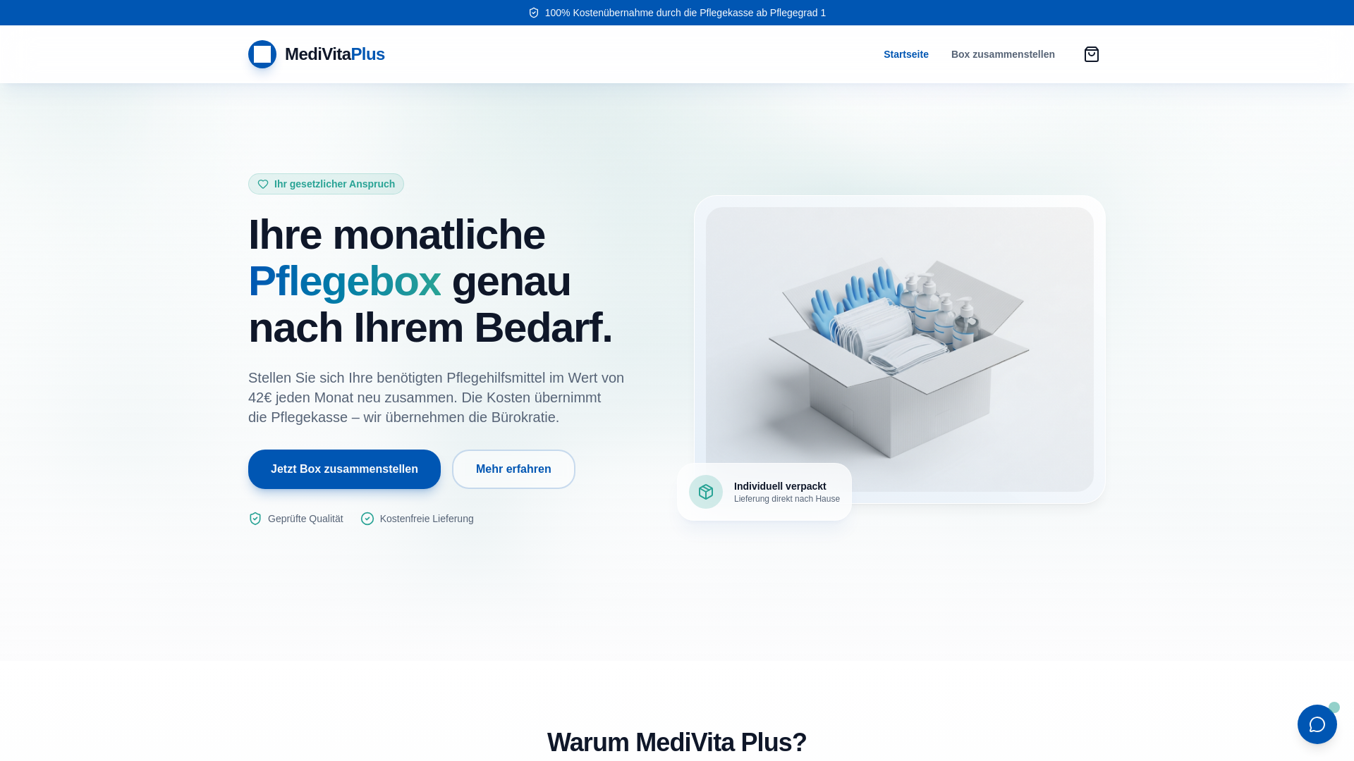 website screenshot of https://medivitaplus.de/