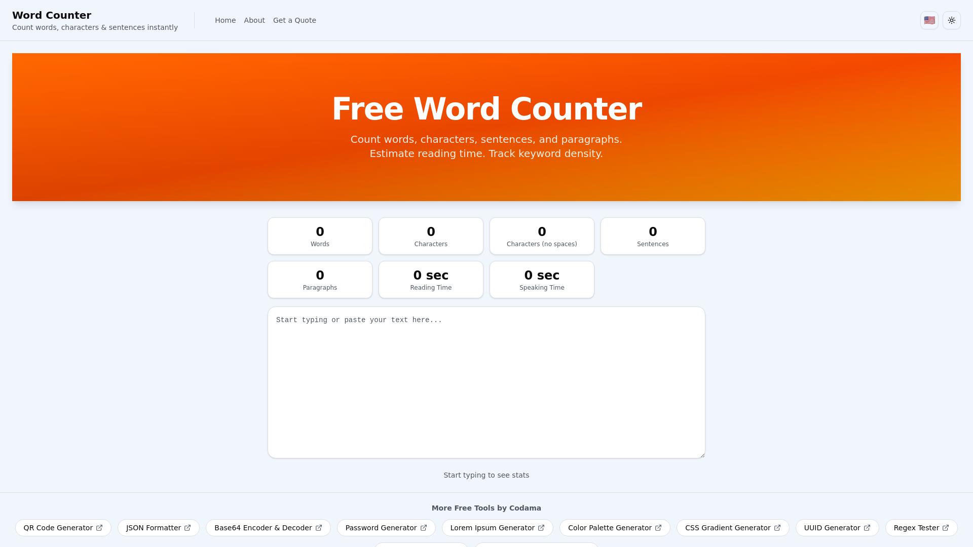 website screenshot of https://word-counter-esv.pages.dev/