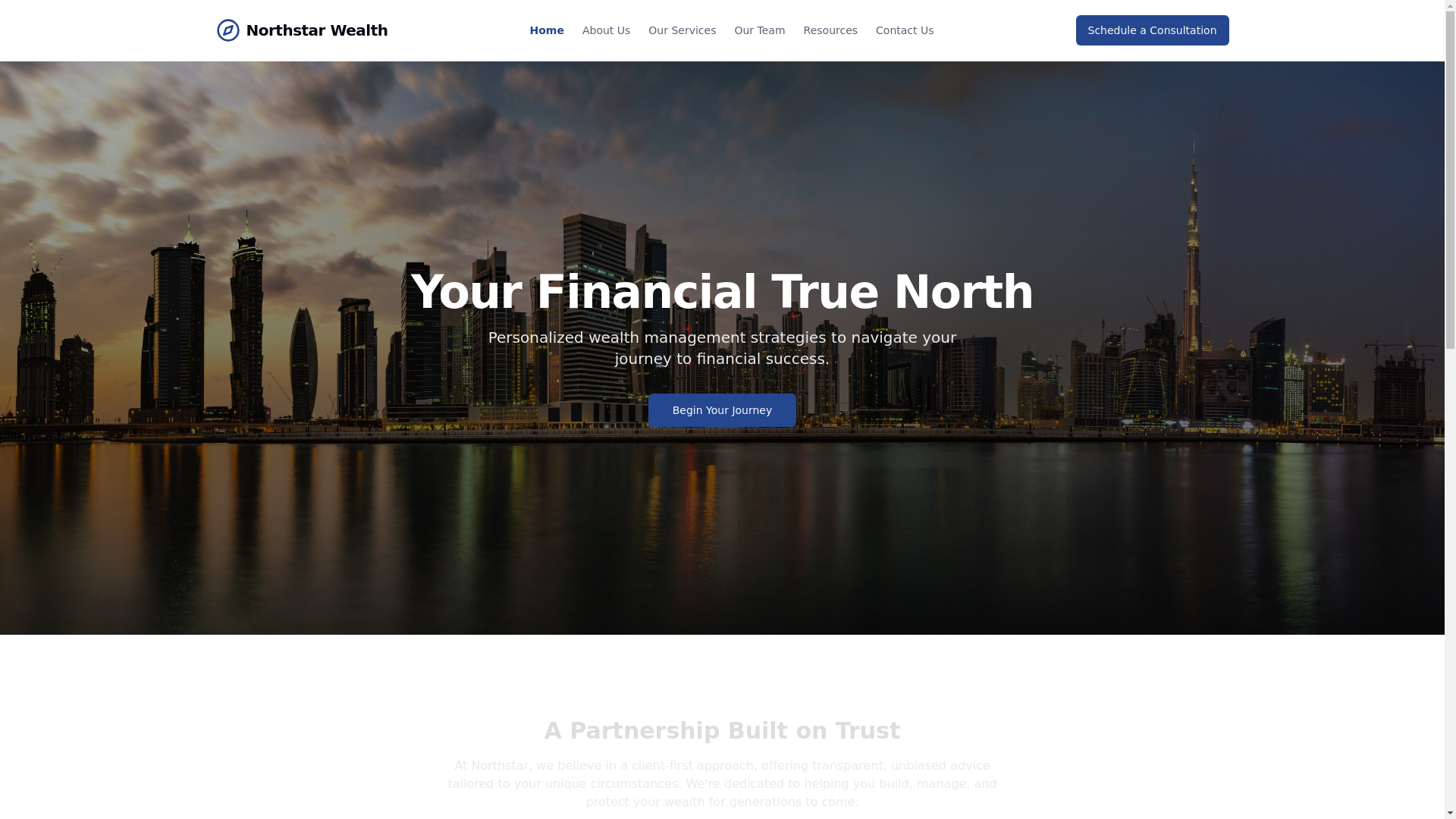 website screenshot of https://northstarwealthmgmt.co/