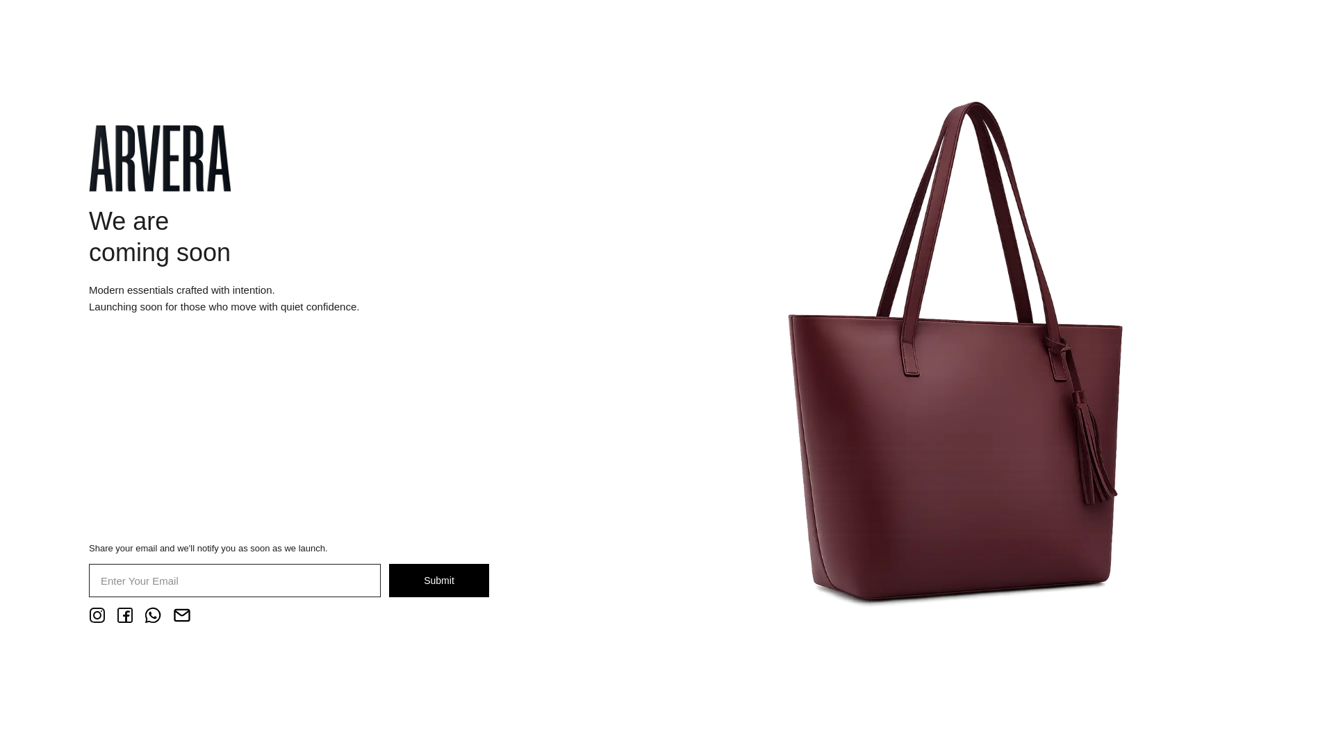 website screenshot of https://arvera.in/