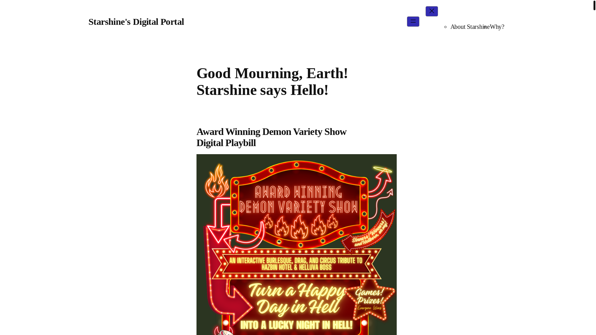 website screenshot of https://awardwinningdemonvarietyshow.com/