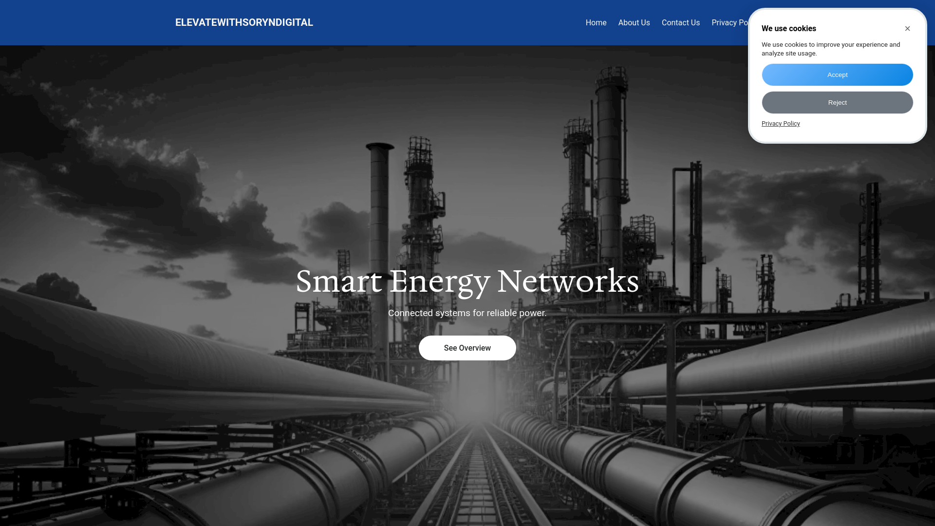 website screenshot of https://elevatewithsoryn.digital/