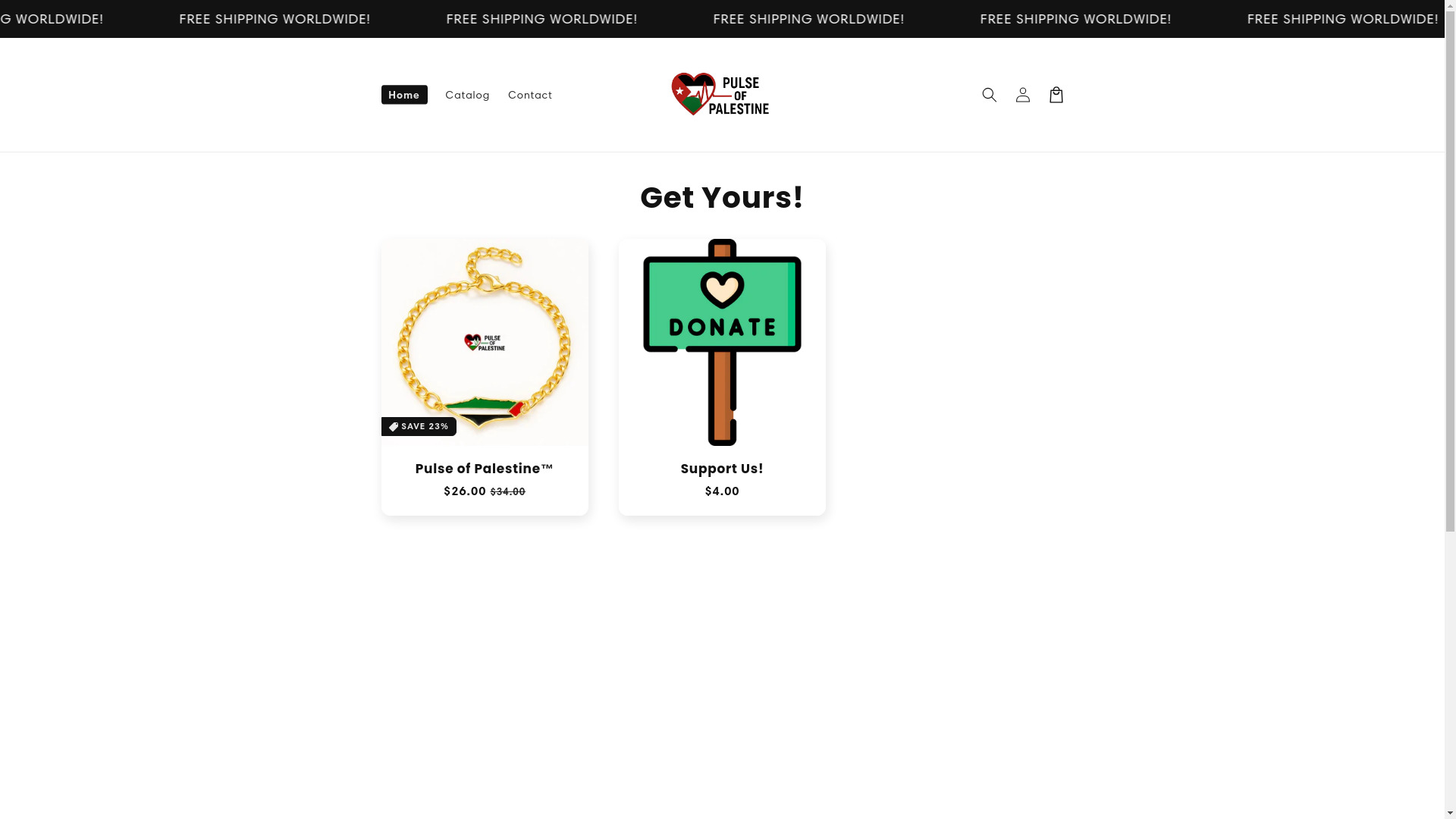website screenshot of https://pulseofpalastine.com/