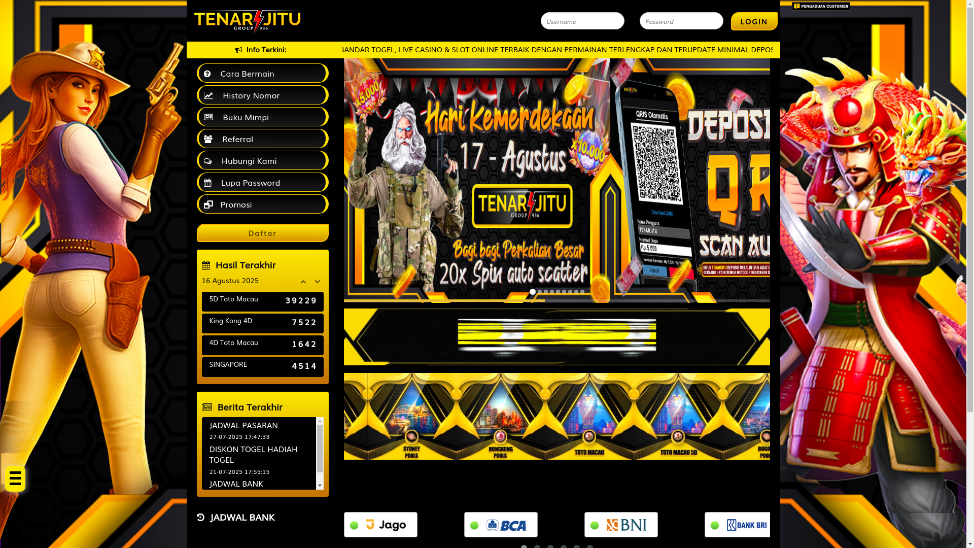 website screenshot of https://tenarjitutogel.xyz/
